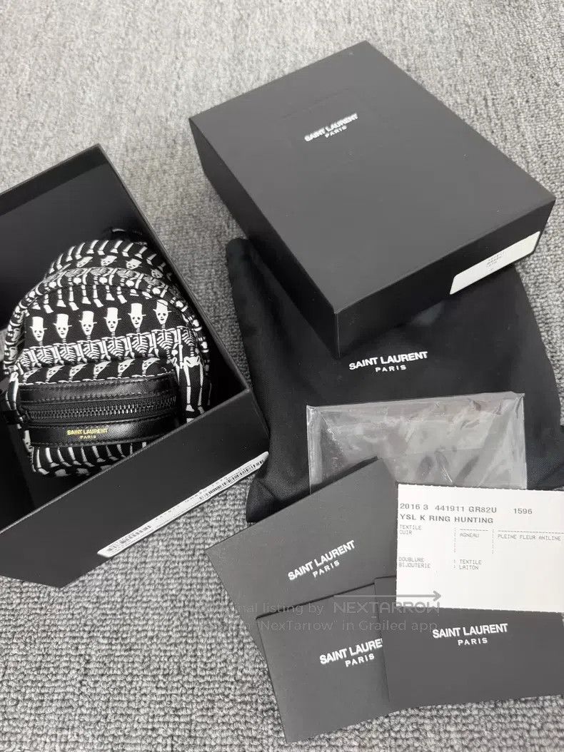 Saint Laurent Paris Saint Laurent Paris Mini Skull Double Shoulder Bag Keychai Size ONE SIZE - 8 Thumbnail