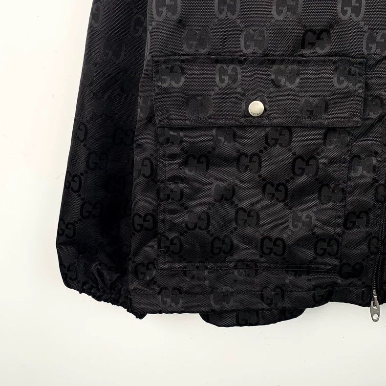Gucci Gucci Dark blue logo jaccard full print hooded zipper jacke Size US XS / EU 42 / 0 - 4 Thumbnail