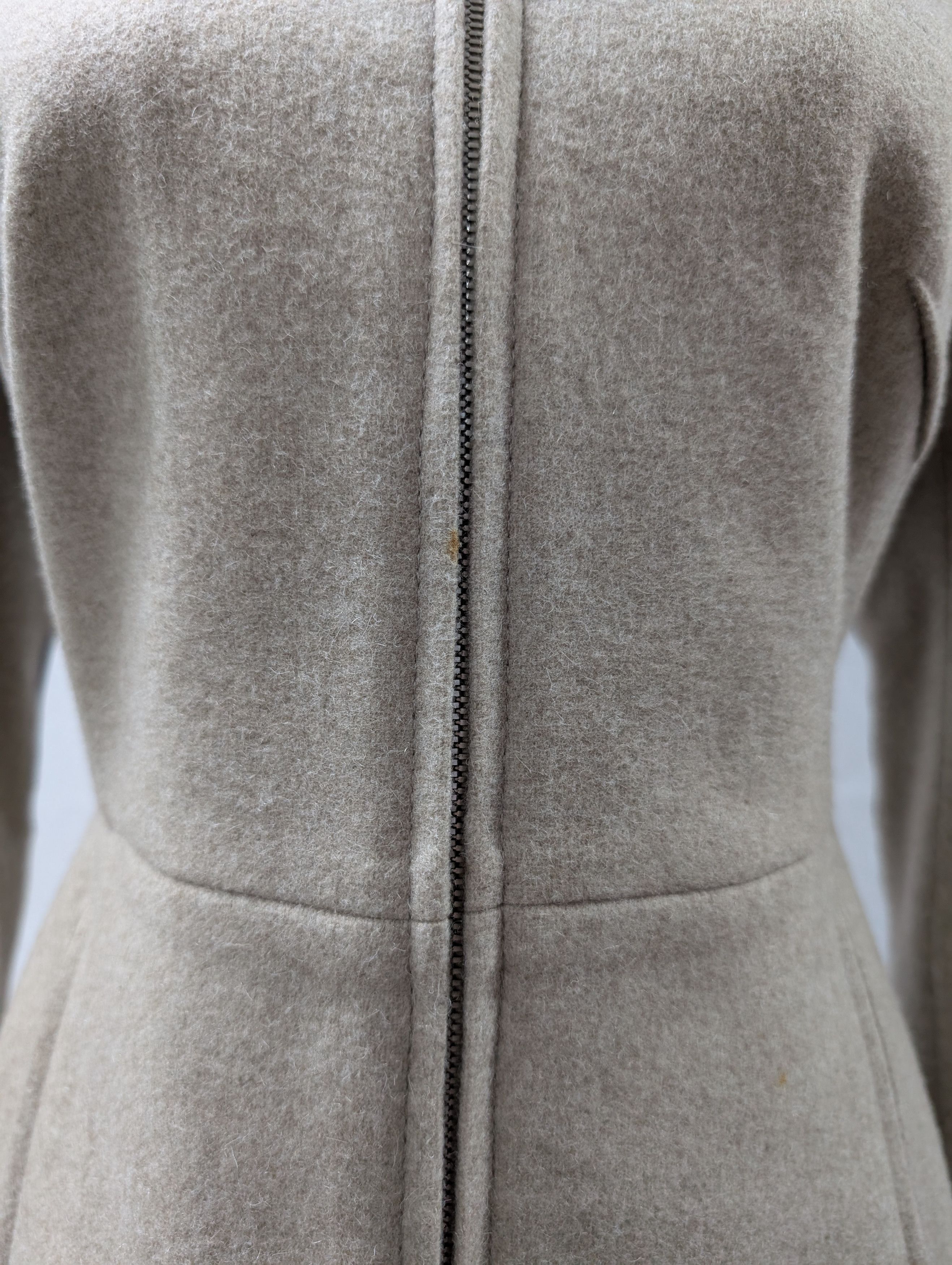 Prada Light Brown Zip Up Wool Jacket With Leather Elbow Padded Size XS / US 0-2 / IT 36-38 - 9 Thumbnail