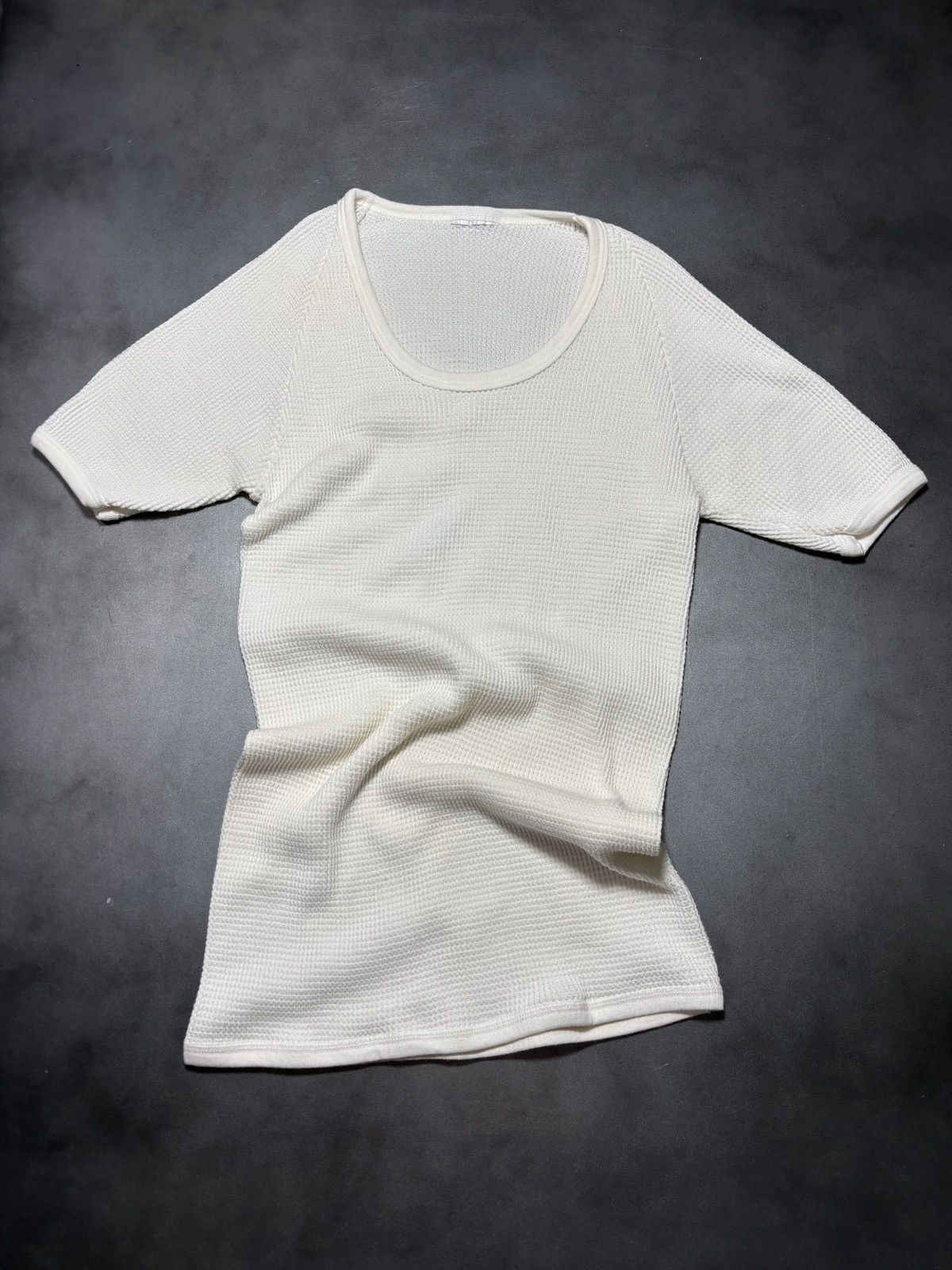Vintage Vintage Thermal Undershirt Raglan Waffle Knit Blank Tee 80s Size US S / EU 44-46 / 1 - 7 Thumbnail