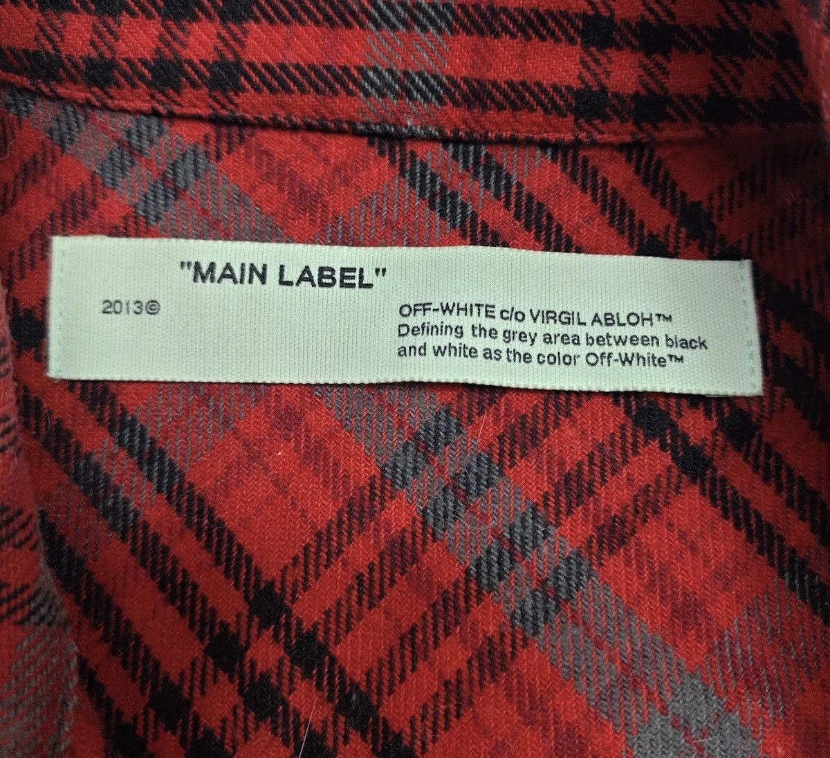 Off-White Off-White red and black plaid cotton flannel shirt Size US M / EU 48-50 / 2 - 3 Thumbnail