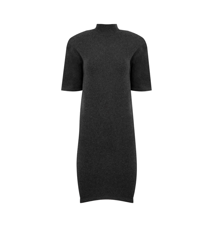 Jacquemus o1h1sh11225 Castagna Knit Dress in Dark Grey Size XS / US 0-2 / IT 36-38 - 1 Thumbnail