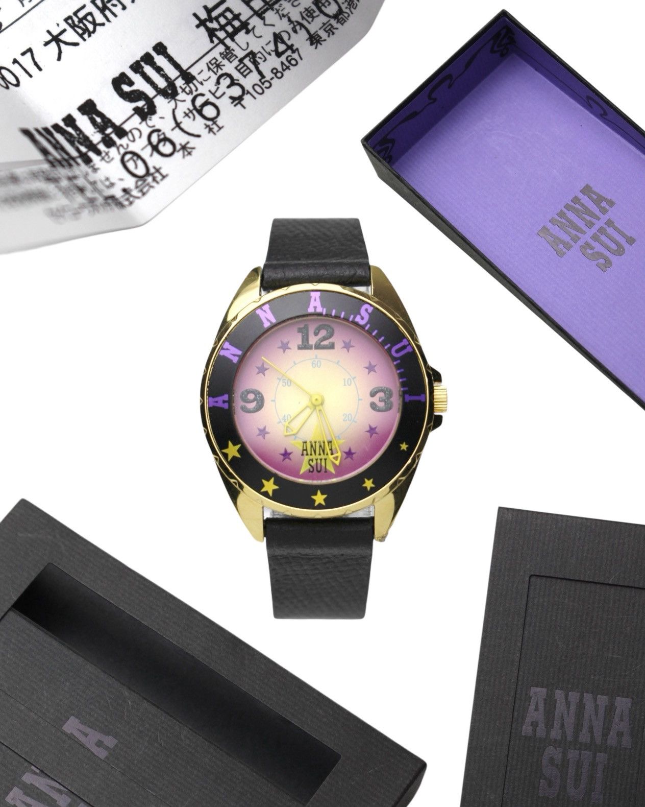 Seiko 2000S SEIKO ANNA SUI JAPAN STARBRURST PURPLE WATCH Size ONE SIZE - 1 Thumbnail
