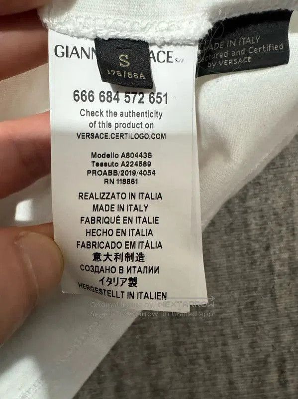 Versace Versace White Cotton Logo T-Shirt for Men . Size US S / EU 44-46 / 1 - 5 Thumbnail