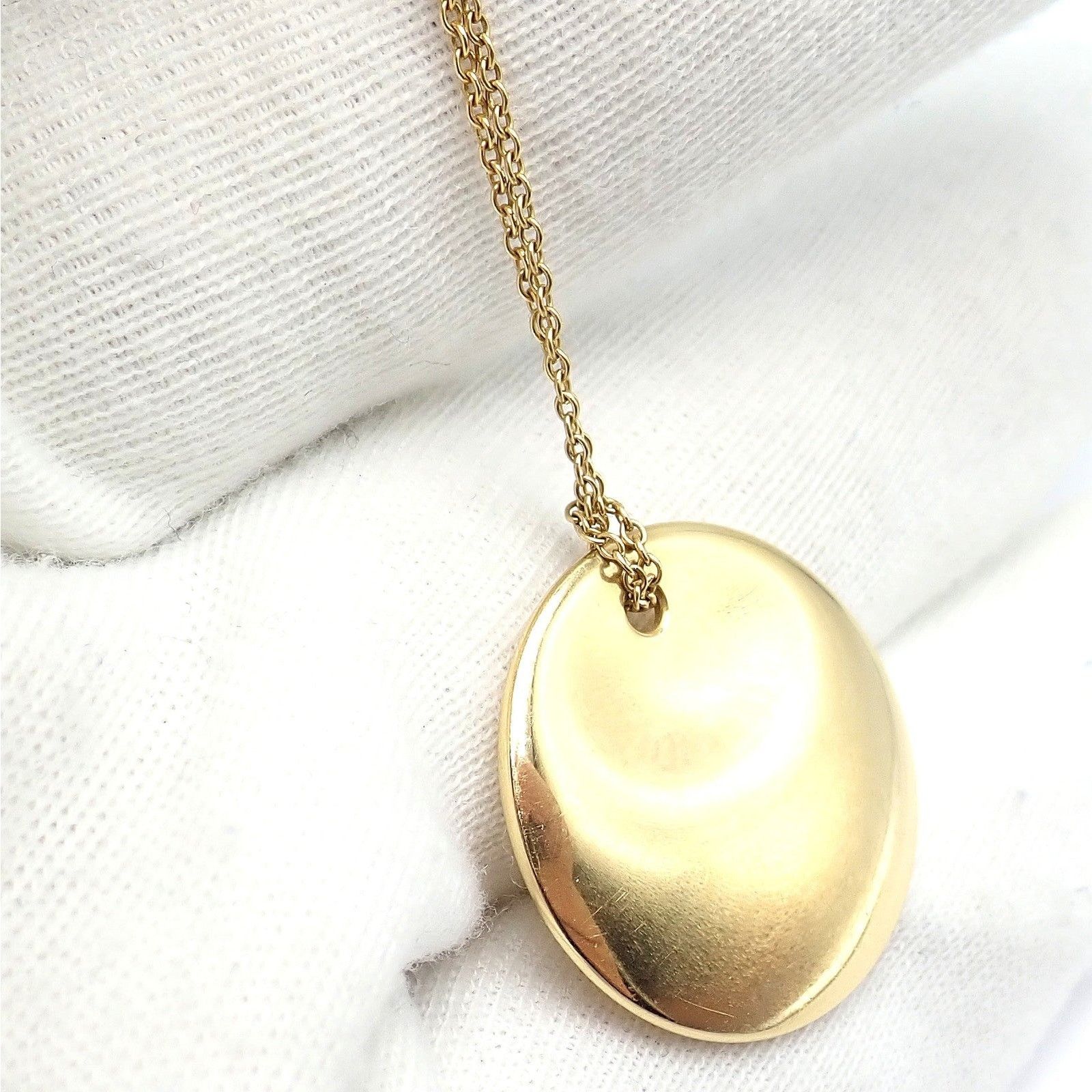 Tiffany & Co. Tiffany & Co Peretti 18k Yellow Gold Disc Pendant Necklace Size ONE SIZE - 5 Thumbnail