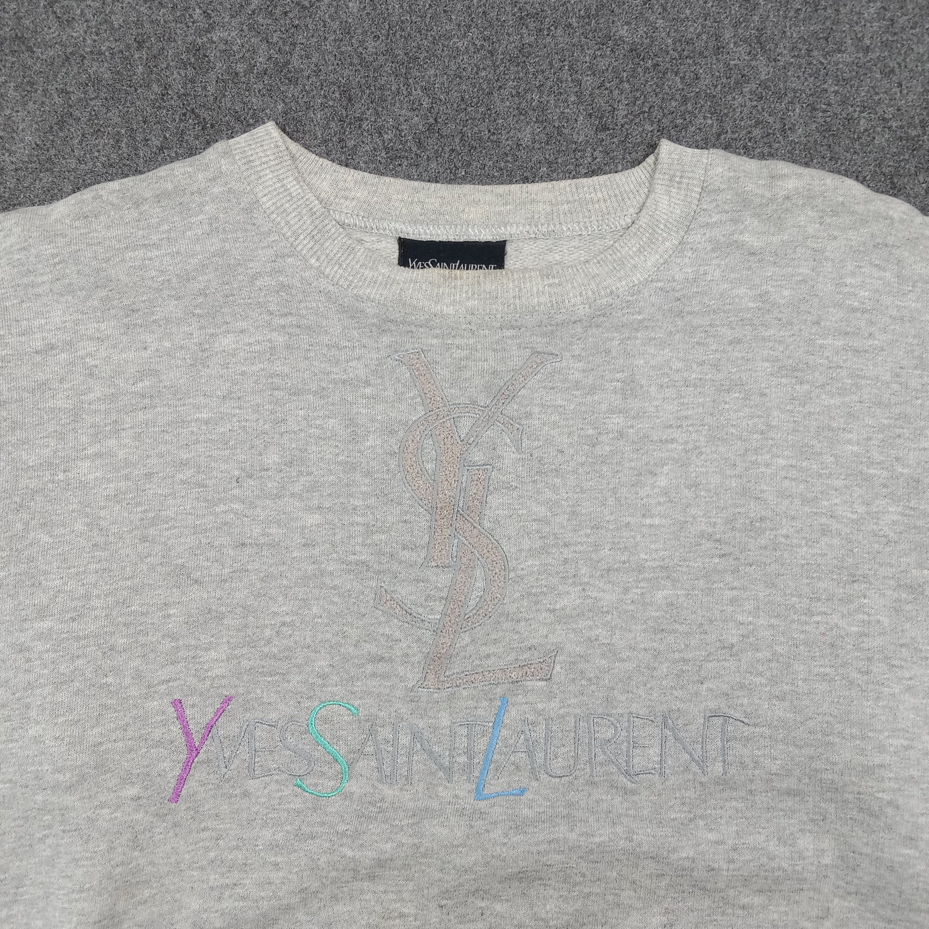 Yves Saint Laurent Yves Saint Laurent Designer Embroidery Sweatshirt C271N20 Size US L / EU 52-54 / 3 - 2 Thumbnail