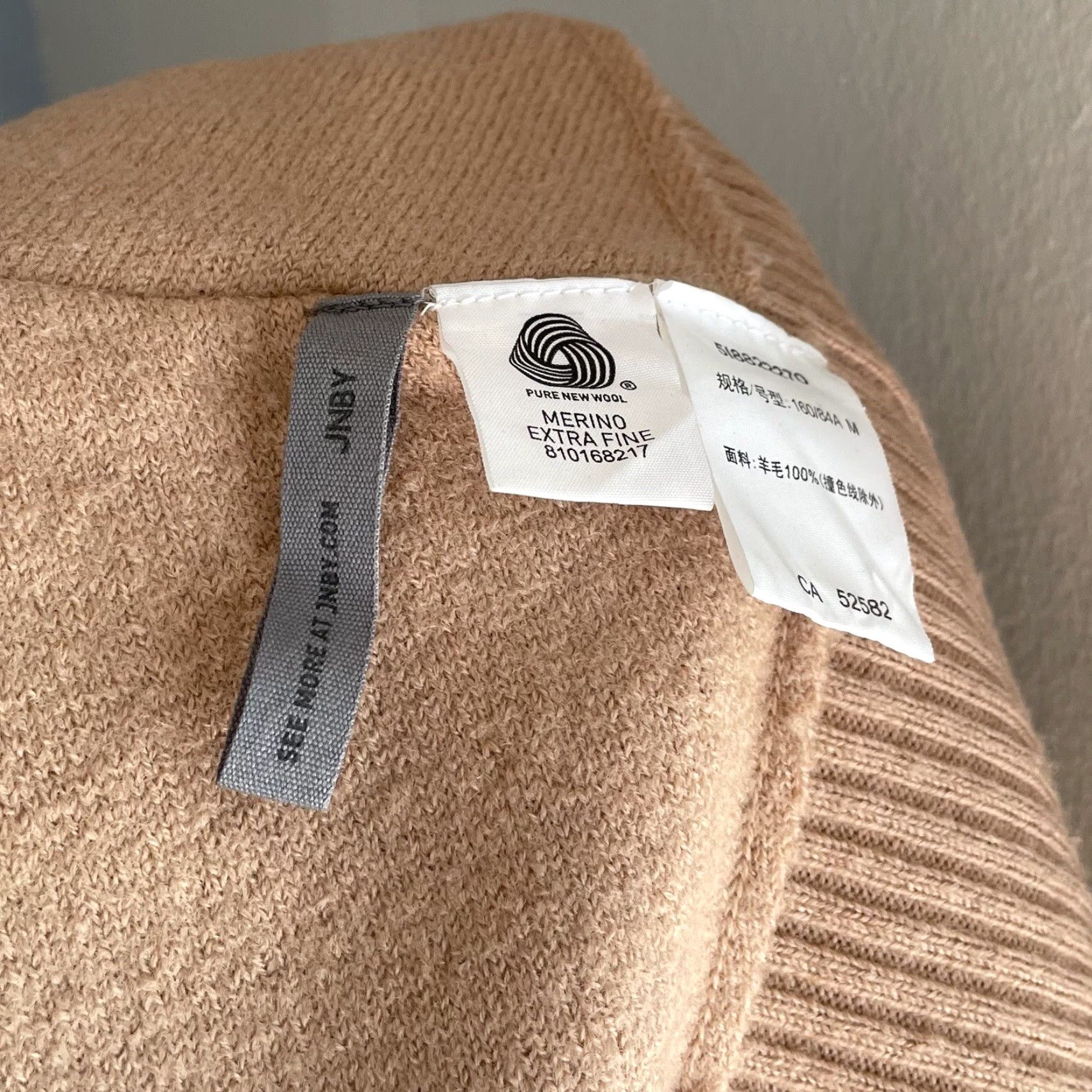 Vintage JNBY Sweater Women 100% Merino Wool Asymmetrical Tan Camel Size M Beige Pullover Wool Womens 100% Merino Wool Size M / US 6-8 / IT 42-44 - 6 Thumbnail