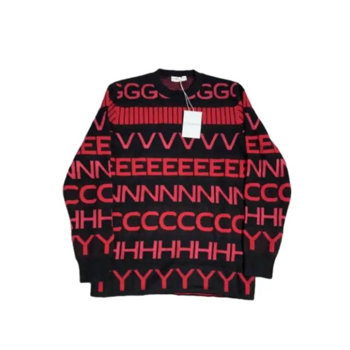 Givenchy Givenchy Classic Logo Knit Sweater Red Black Size US M / EU 48-50 / 2 - 1 Thumbnail