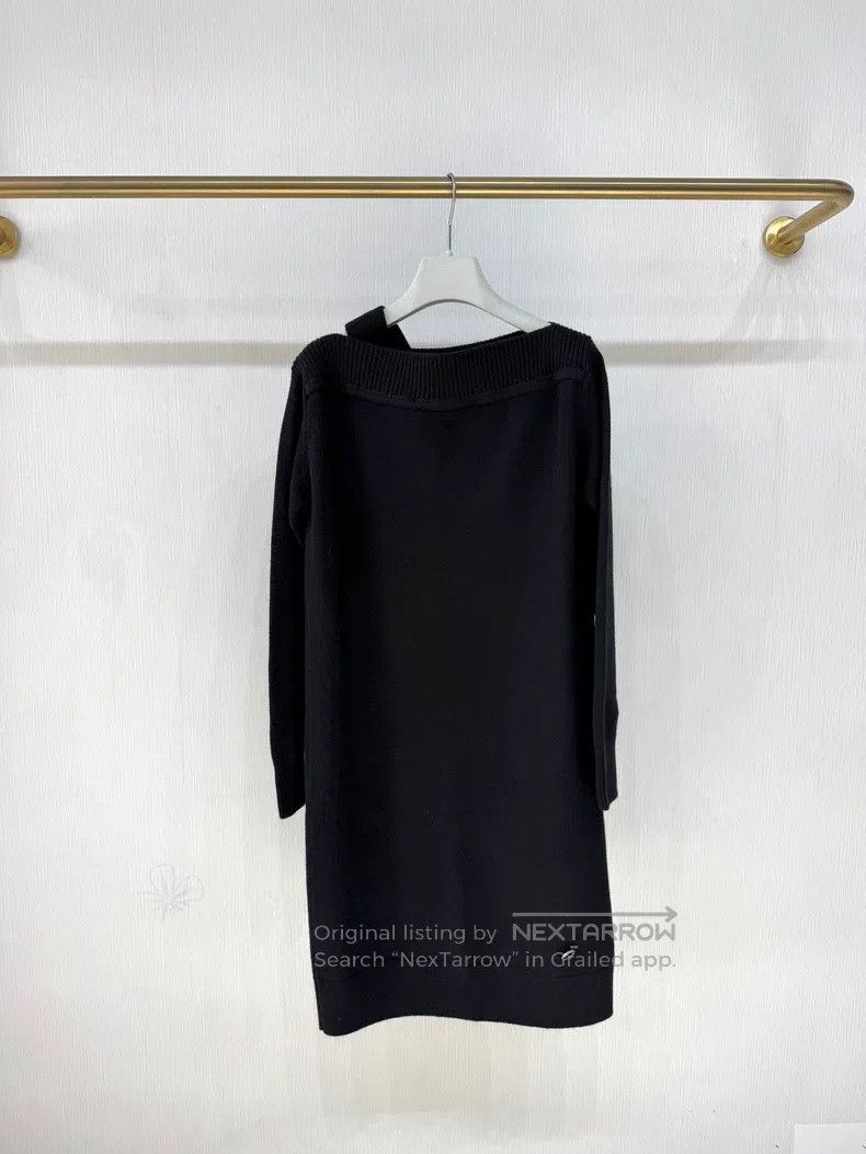 Hermes Hermes Off-shoulder Asymmetrical Cashmere Knit Dress Size XXS / US 00 / IT 34 - 1 Thumbnail