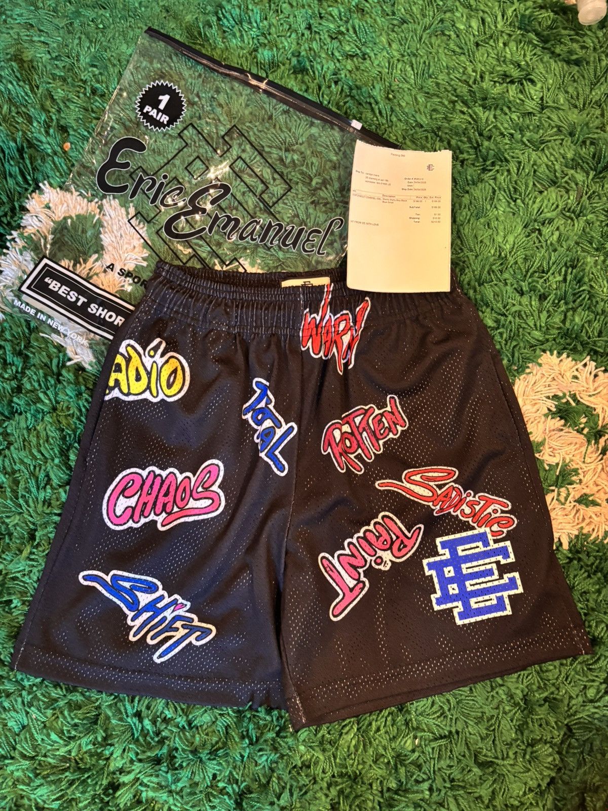 (USED) Eric Emanuel Matty Boy コラボ ショーツ Eric Emanuel x Matty Boy EE Shorts Slime/Orange Men's - SS25