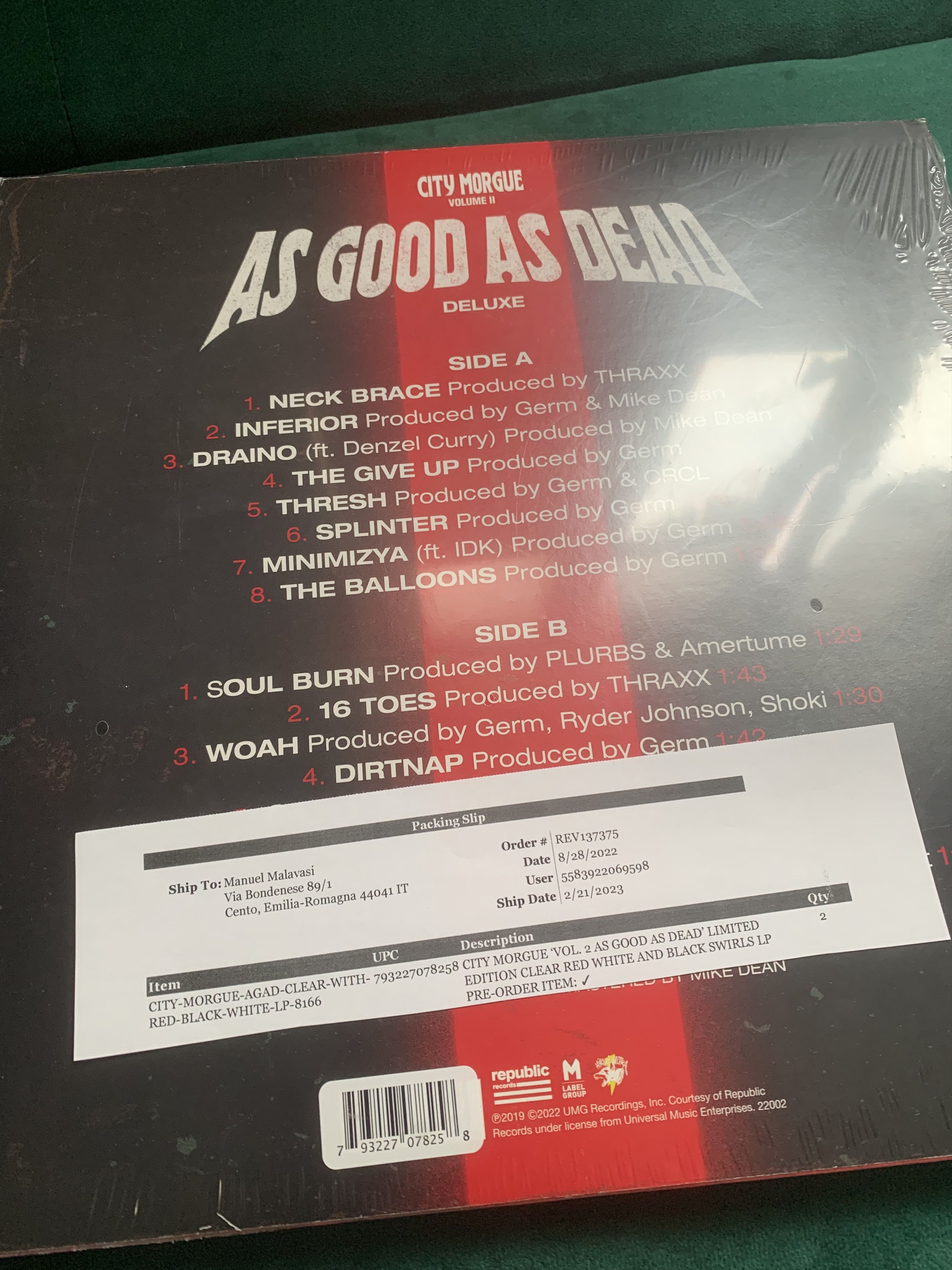 City Morgue City morgue as good as dead vol.2 vinyl album Zillakami Sos Size ONE SIZE - 4 Thumbnail