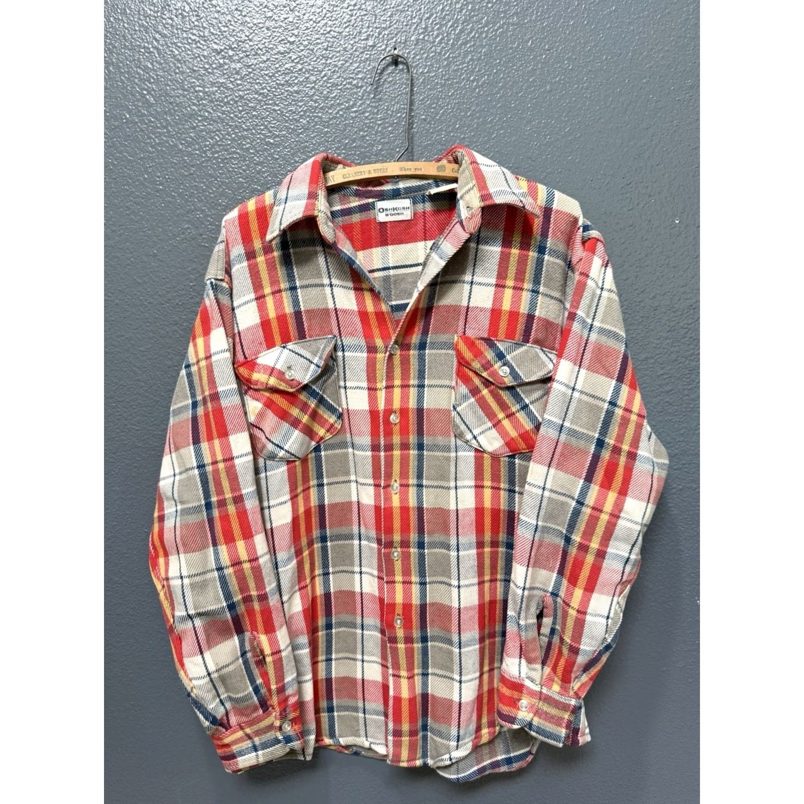 Vintage VINTAGE Osh Kosh Flannel Shirt Cotton Plaid Button Up 70’s USA Large Men’s Size US L / EU 52-54 / 3 - 3 Thumbnail