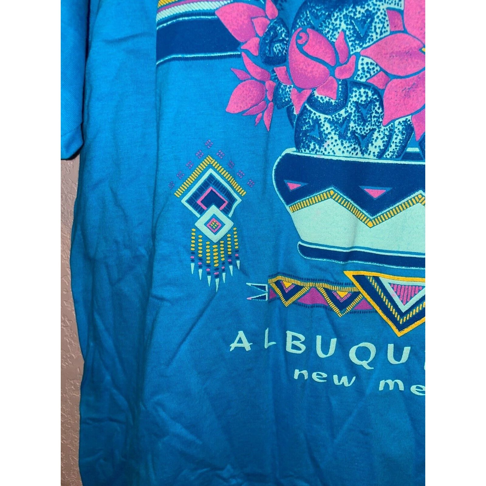 Jerzees Vintage Albuquerque Shirt NM New Mexico Cactus Tee 90s Large Size US L / EU 52-54 / 3 - 5 Thumbnail