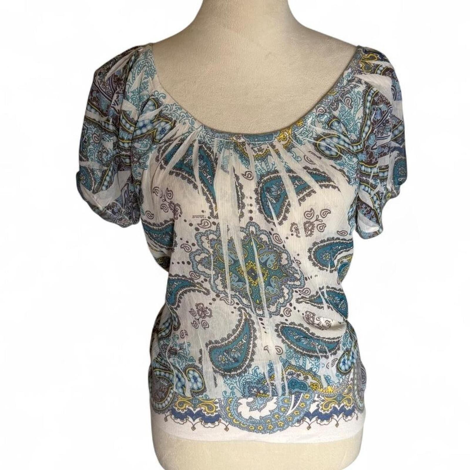 Other y2k 90s fairy core paisley blue top Size M / US 6-8 / IT 42-44 - 1 Thumbnail