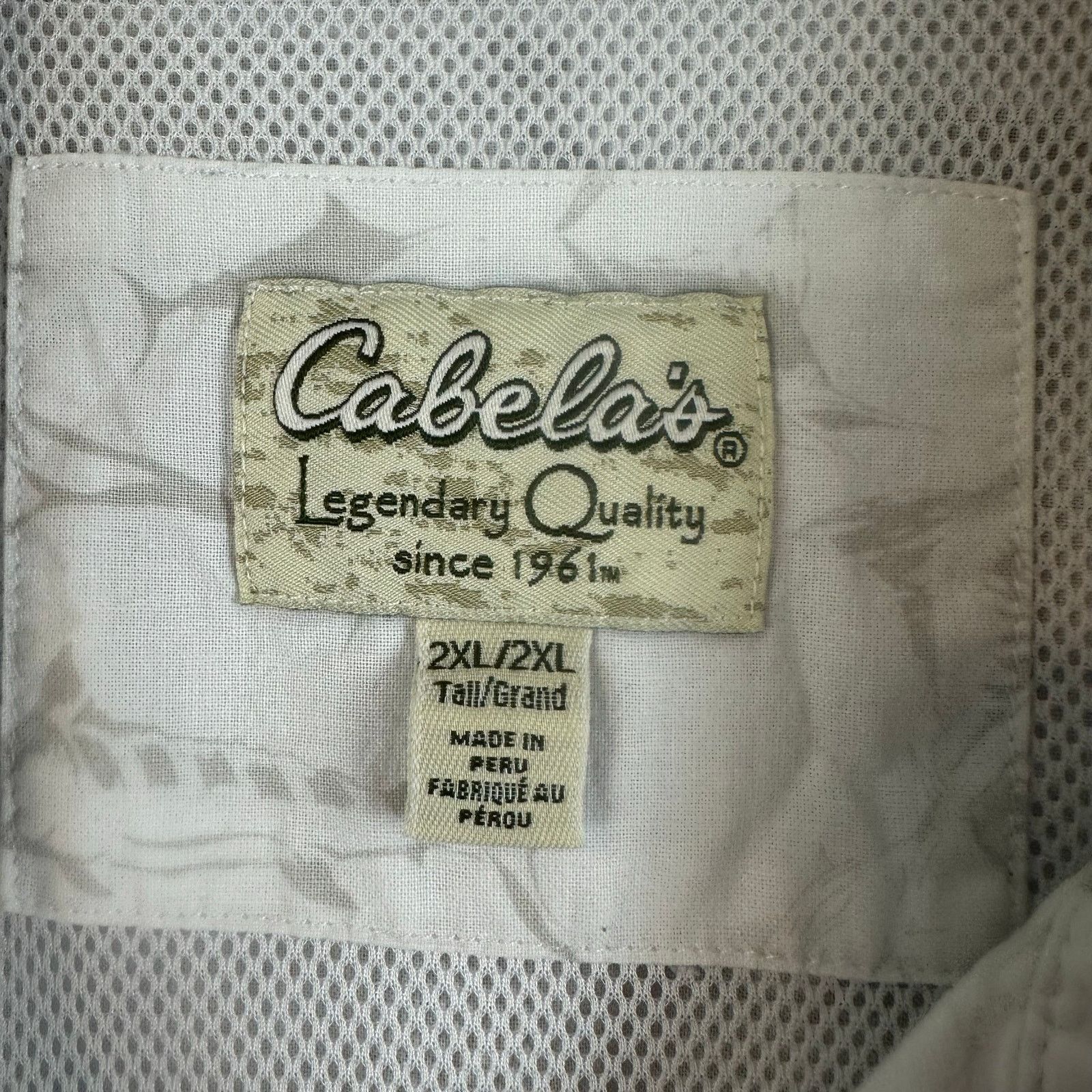 Cabelas Cabela Swordfish Vented Cotton Fishing Shirt 2XL 2X XXL Tall Size US XXL / EU 58 / 5 - 8 Thumbnail