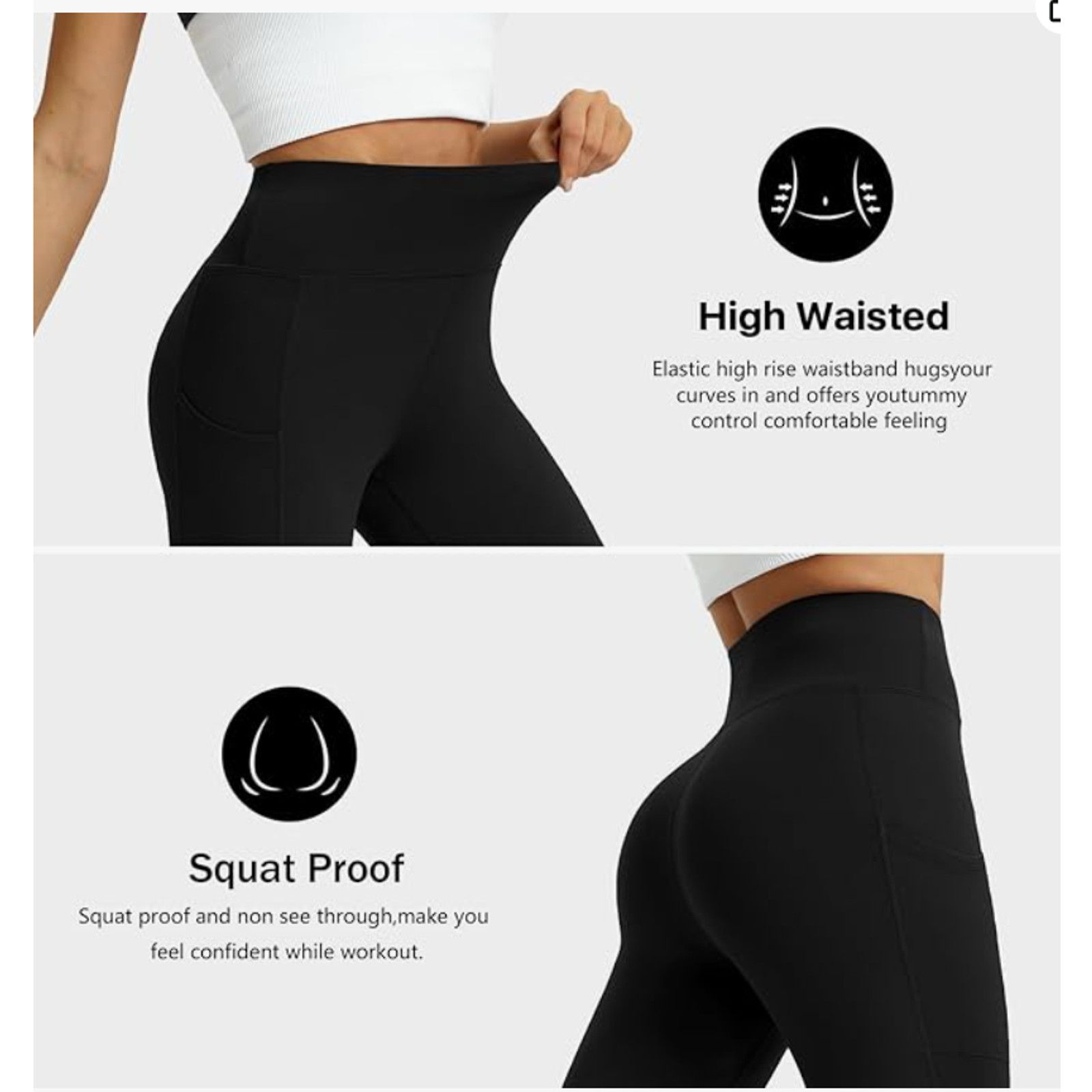 The Unbranded Brand Women's High Waisted Shorts 5pkTummy Control Pockets 4XL Size 42" / US 20 - 5 Thumbnail