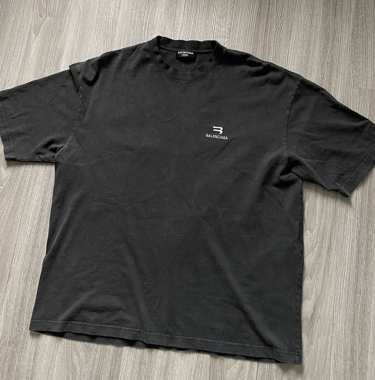 image of Balenciaga Sporty Logo T Shirt in Black, Men's (Size XL)