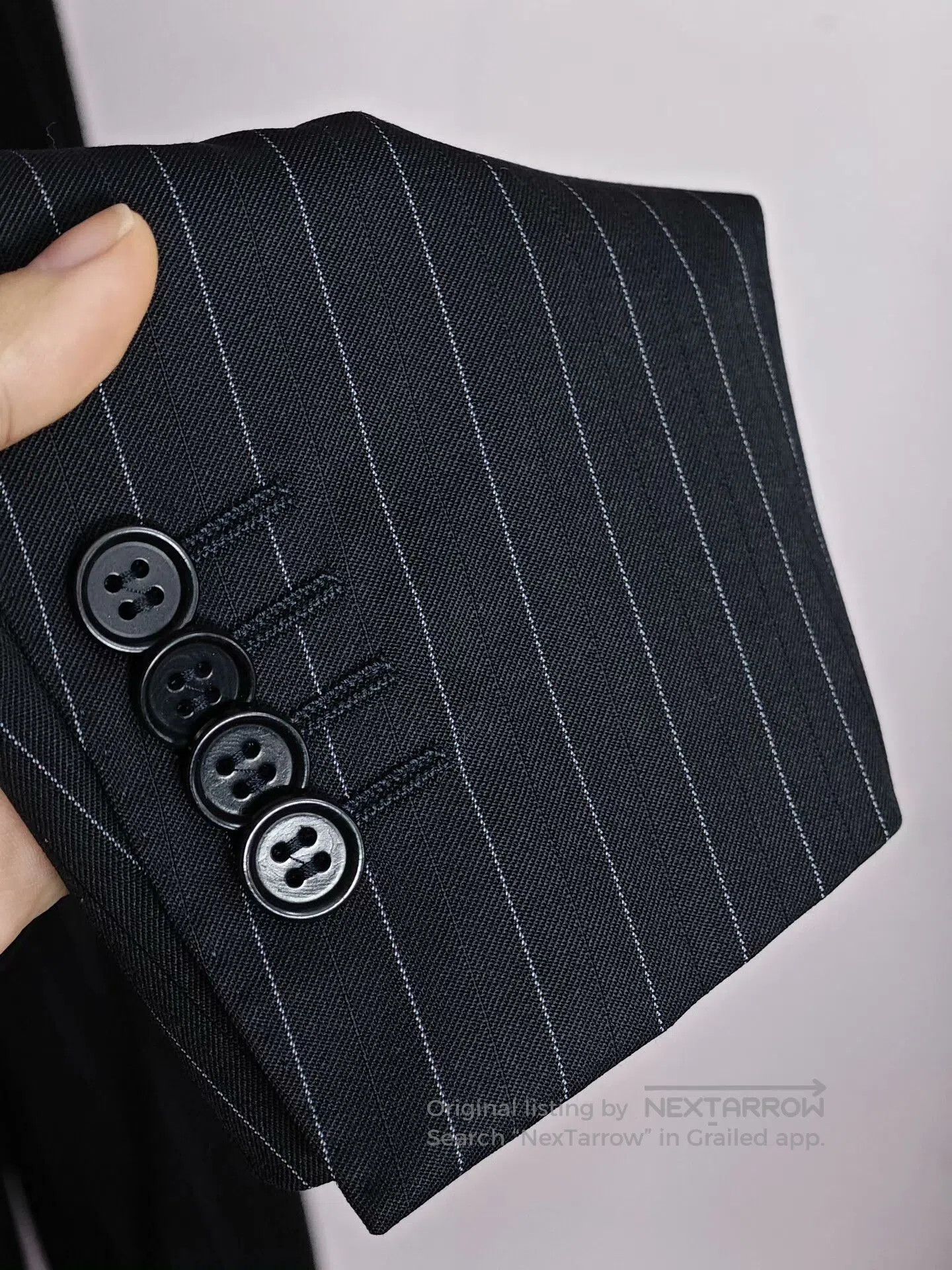Canali Italian Wool Blazer with Pinstripes. Size US M / EU 48-50 / 2 - 4 Thumbnail