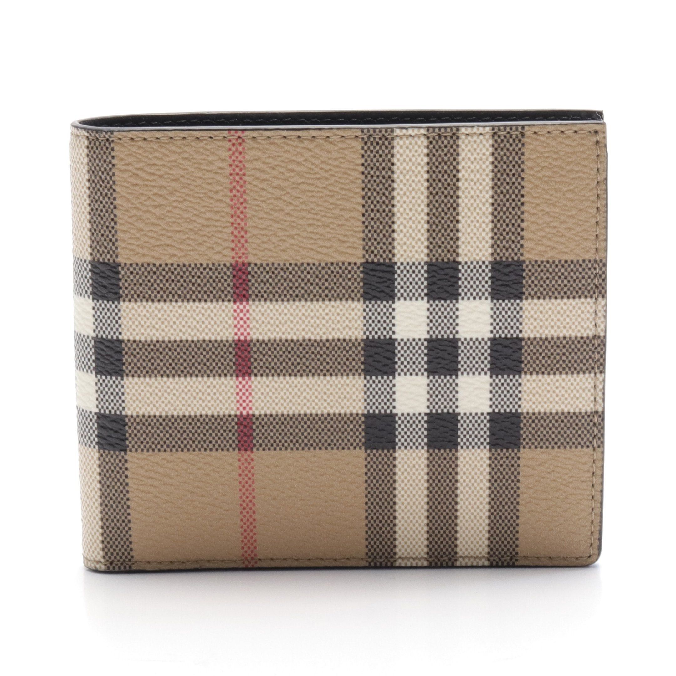 Burberry Burberry Bi-Fold Wallet Check Light Brown Black Multicolor Size ONE SIZE - 1 Thumbnail