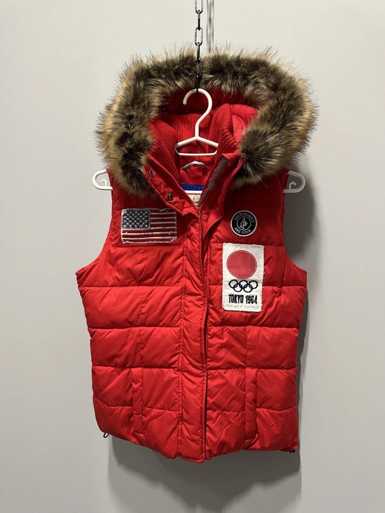 Abercrombie & Fitch CRAZY JAPAN DOWN VEST ABERCROMIE & FITCH CHIEF KEEF USA FLAG Size S / US 4 / IT 40 - 1 Thumbnail