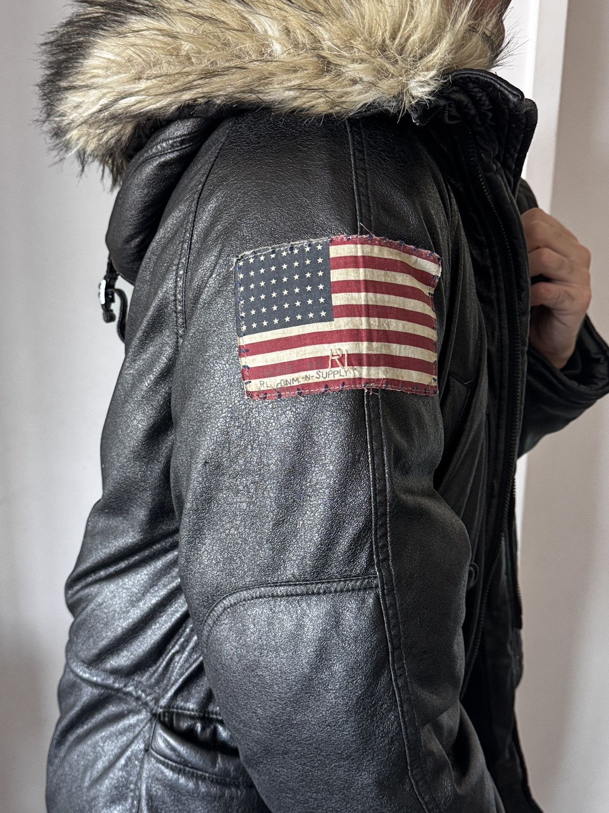 Denim & Supply Ralph Lauren Ralph Lauren Denim & Supply Men’s Faux Leather Parka Jacket Size US M / EU 48-50 / 2 - 2 Thumbnail