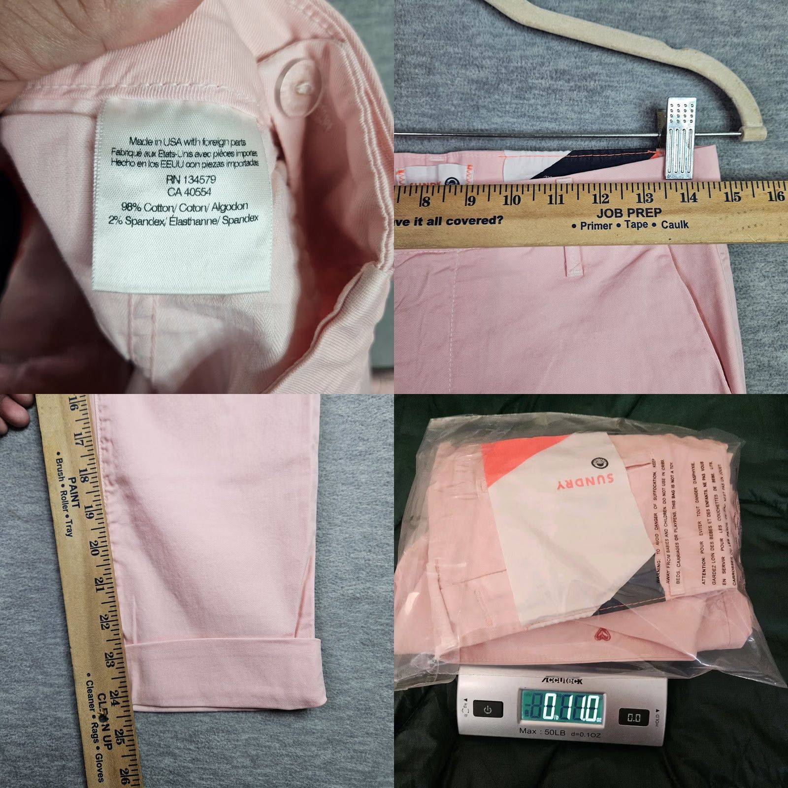 Sundry Sundry Womens Pink Stretch Pants Slim Straight Leg Regular 25 Pants Womens Pink Stretch Sundry Clothing Pants Regular 25 Slim Straight Leg Mens? Size 42" / US 20 - 8 Thumbnail
