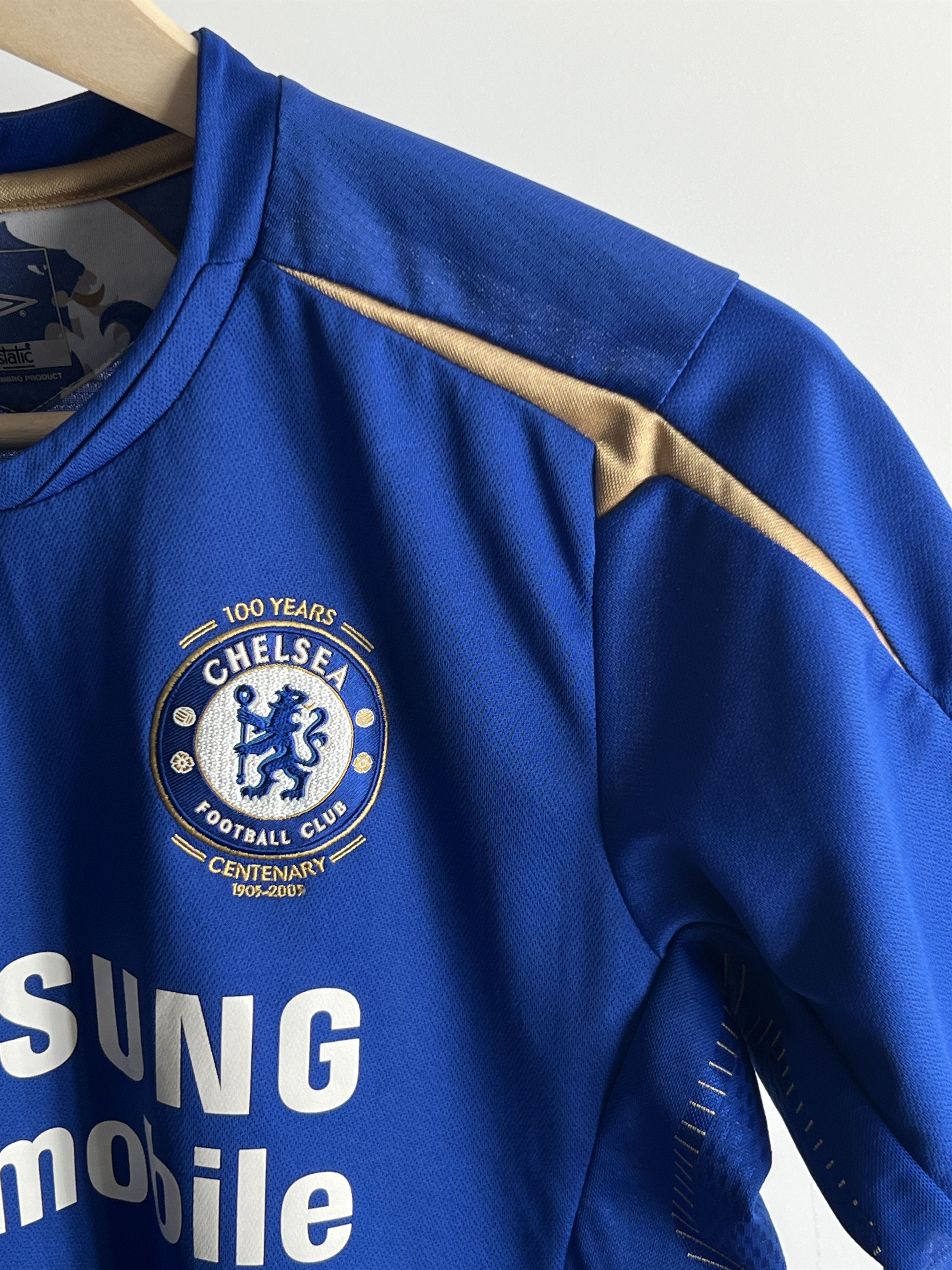 Chelsea Soccer × Umbro Soccer Jersey Umbro FC Chelsea 2005/06 Home Away 100 Years Size US XS / EU 42 / 0 - 7 Thumbnail