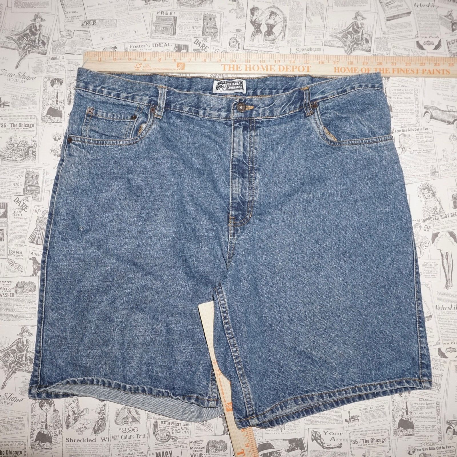 Route 66 42 - Vintage y2k route 66 denim 00s summer jean shorts jorts Size US 42 / EU 58 - 5 Thumbnail