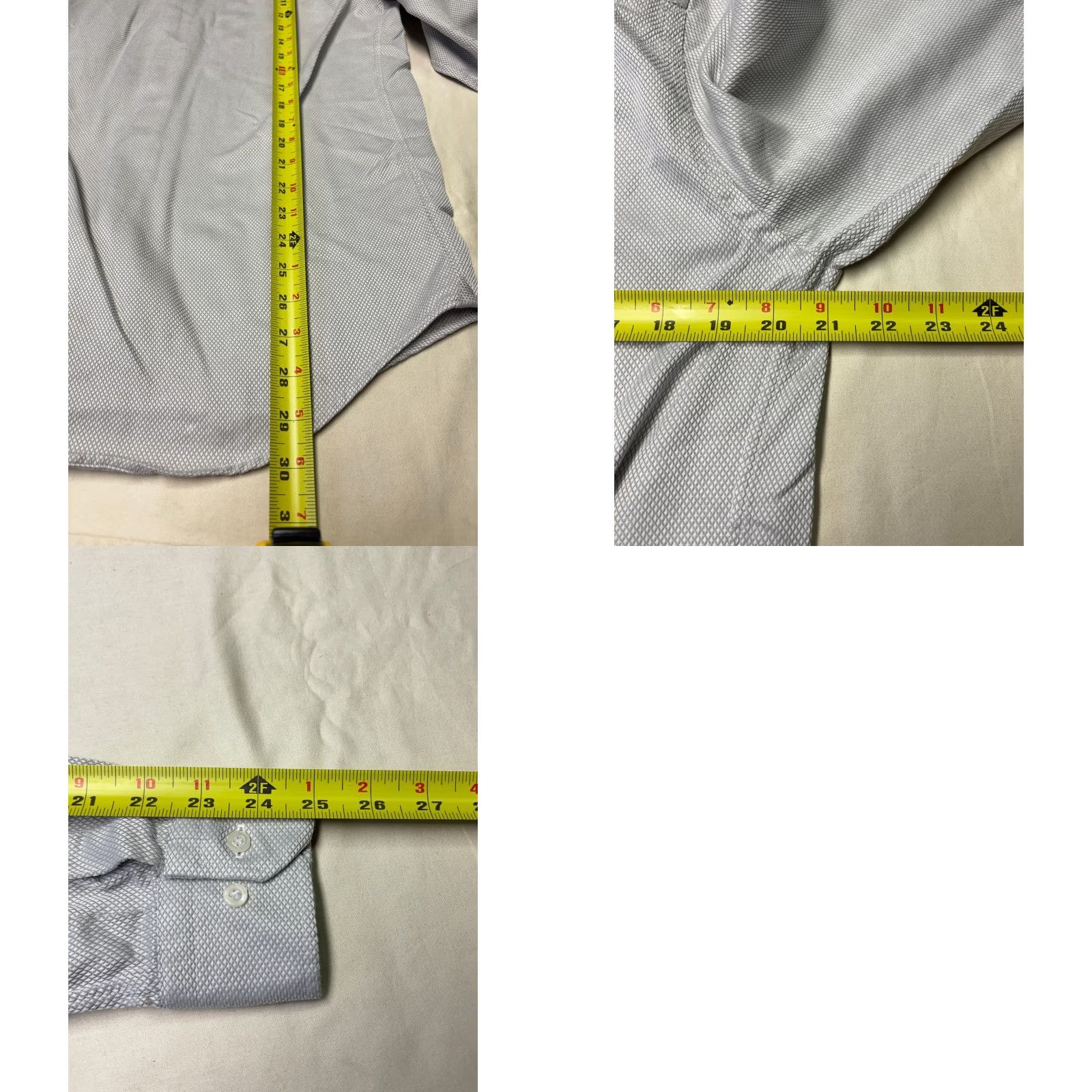 Robert Graham Robert Graham Mens Grey Textured Diamond Weave Button Down Shirt M 15.5 Gray Cotton Button-Up Embroidered 44 in Chest Classic" Size US M / EU 48-50 / 2 - 8 Thumbnail
