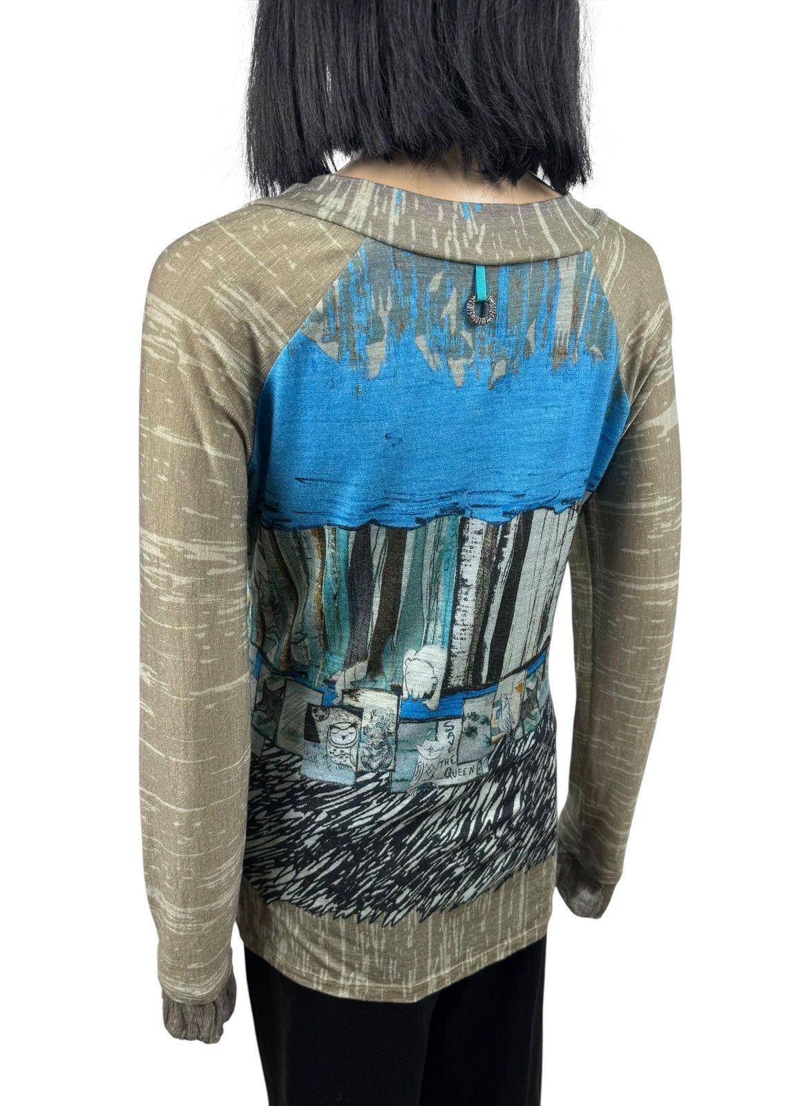 Other Save The Queen Printed Longsleeve Wool Fringed Silk size L Size L / US 10 / IT 46 - 10 Thumbnail