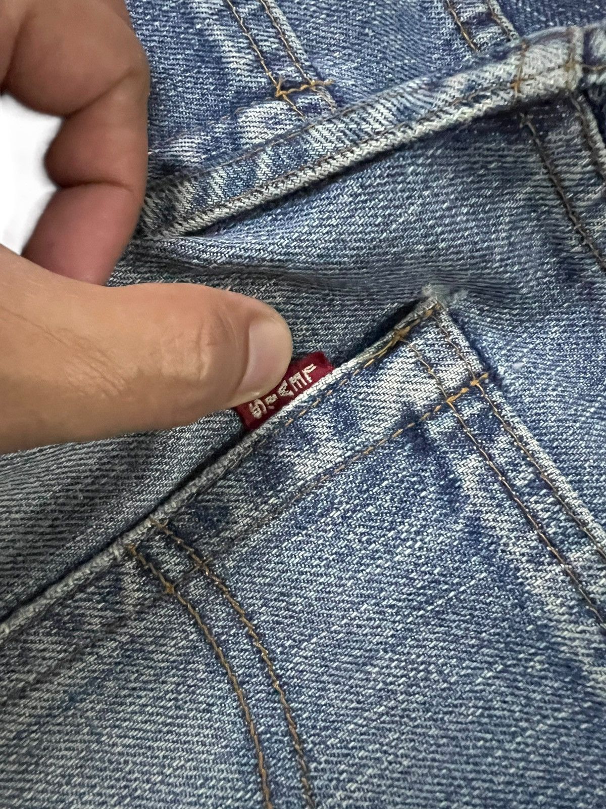 Levi's Vintage Levis 502 Big E Selvedge Faded Distressed Jean Size US 28 / EU 44 - 17 Thumbnail