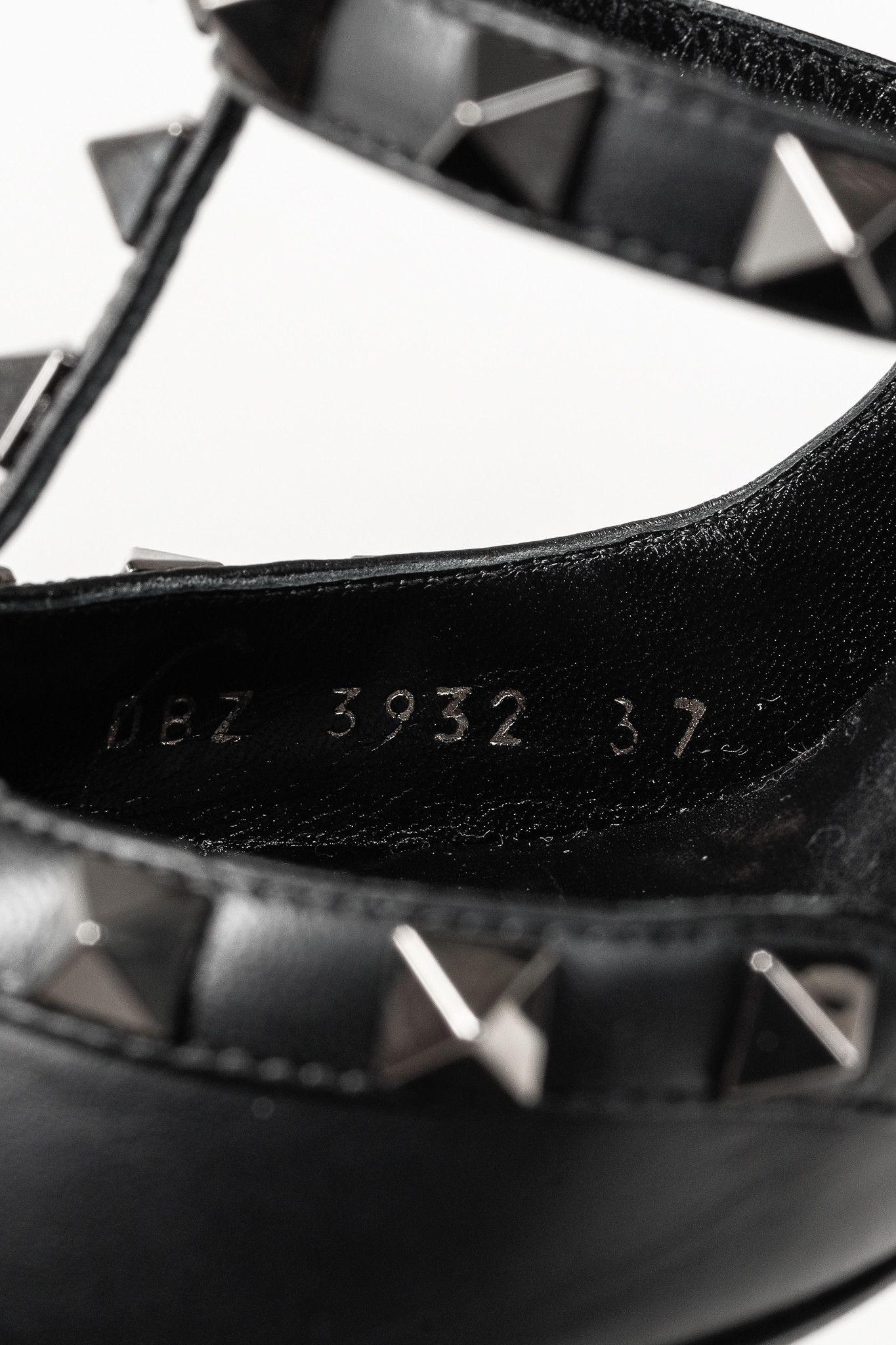 Valentino Valentino Garavani Rockstud Noir Leather Ankle Strap Pumps Size US 6.5 / IT 36.5 - 10 Thumbnail