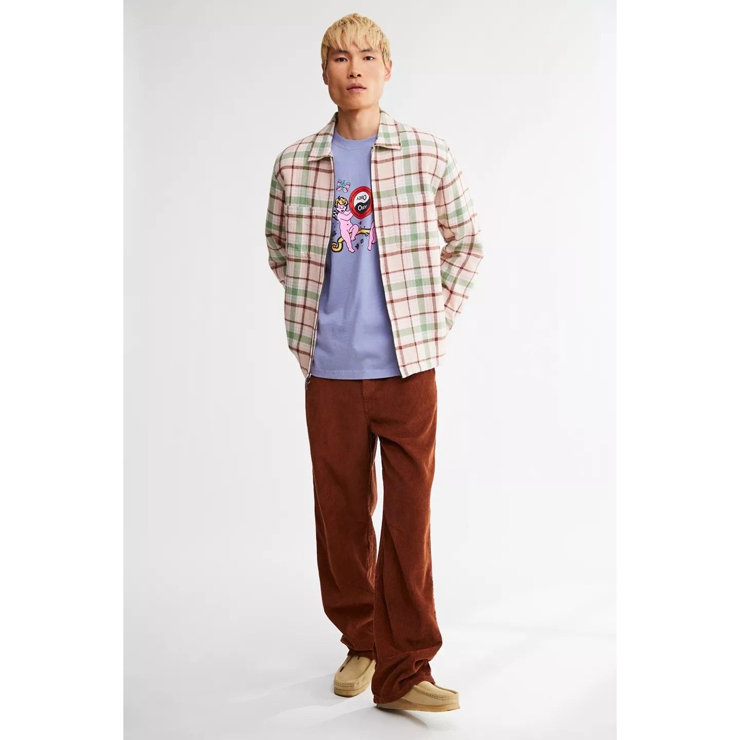 Urban Outfitters New UO OBEY Dom Shirt Jacket $120 MEDIUM Pink Clay Size US M / EU 48-50 / 2 - 4 Thumbnail