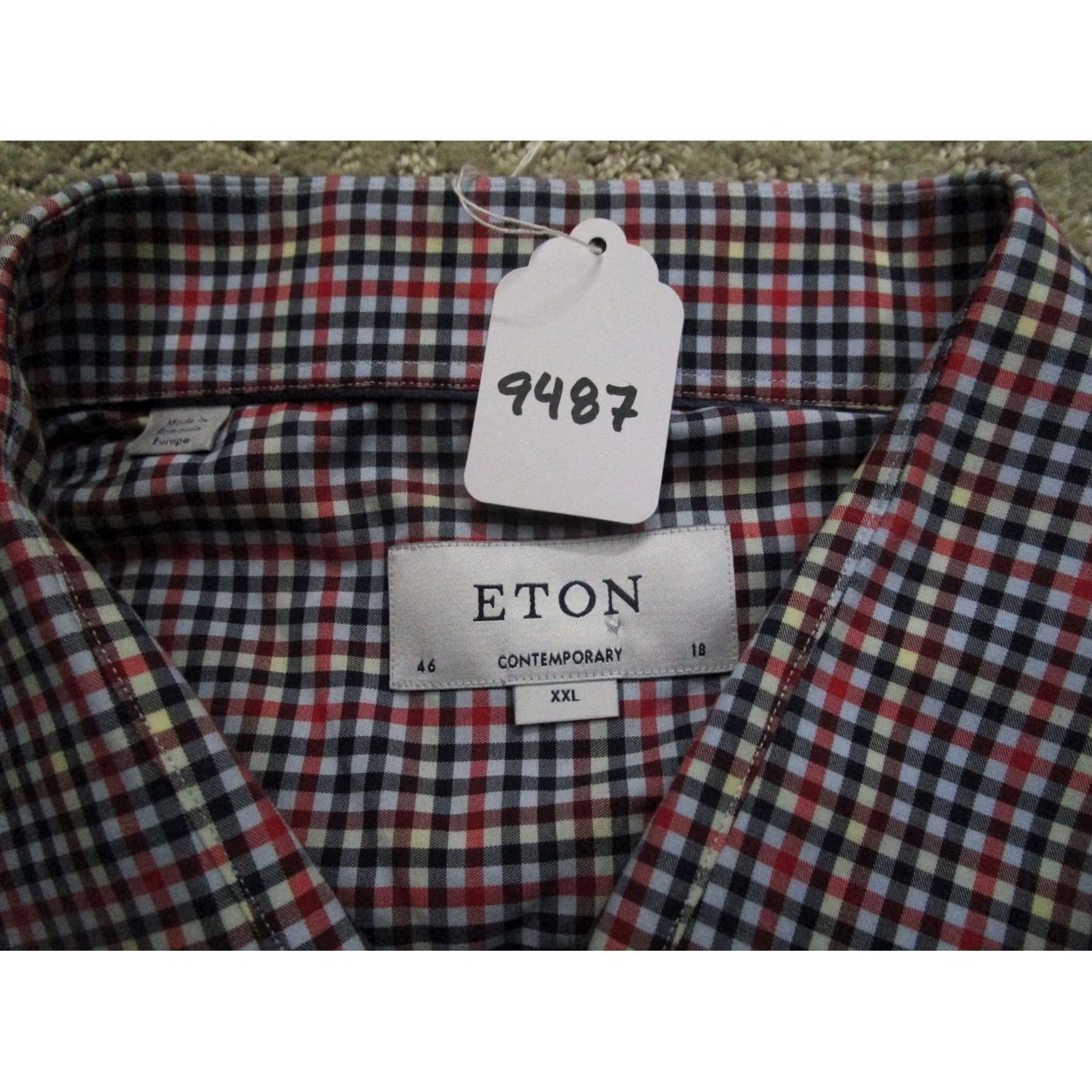 Eton Eton Shirt Men 2XL Multicolor Check Long Sleeve Button-Up Casual Shirt Size US XXL / EU 58 / 5 - 8 Thumbnail