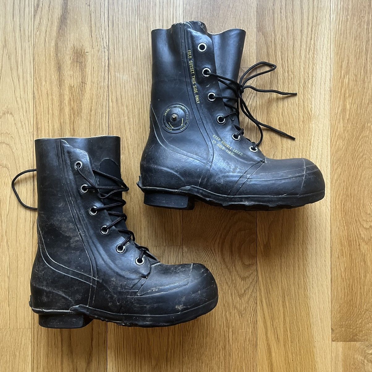 Bata 1980s Bata Mickey Mouse Black Military Boots Raf Simons FW14 Size US 8 / EU 41 - 2 Thumbnail