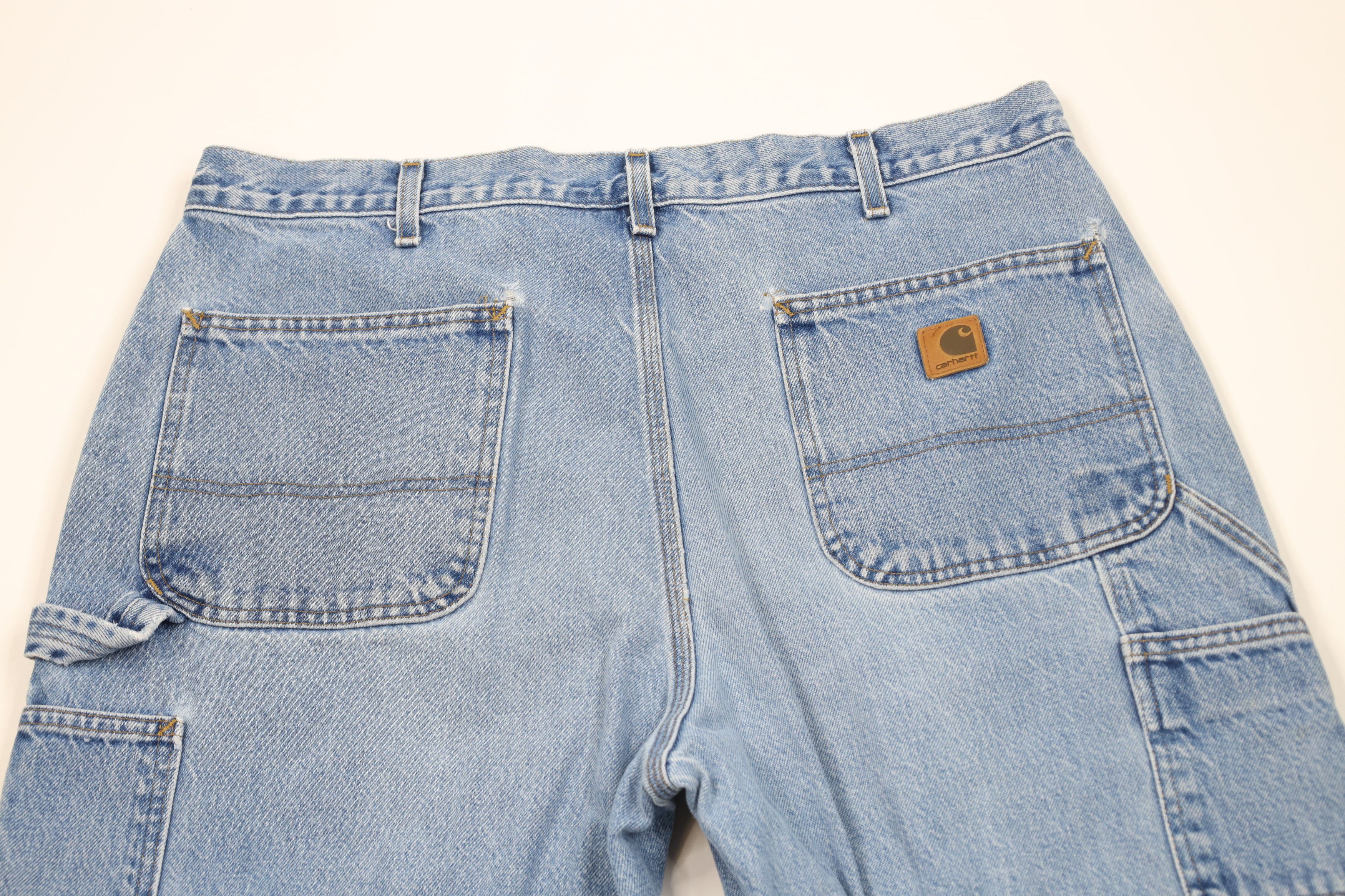 Carhartt Vintage Y2K Carhartt Spell Out Wide Leg Dungaree Denim Jeans Size US 38 / EU 54 - 11 Thumbnail