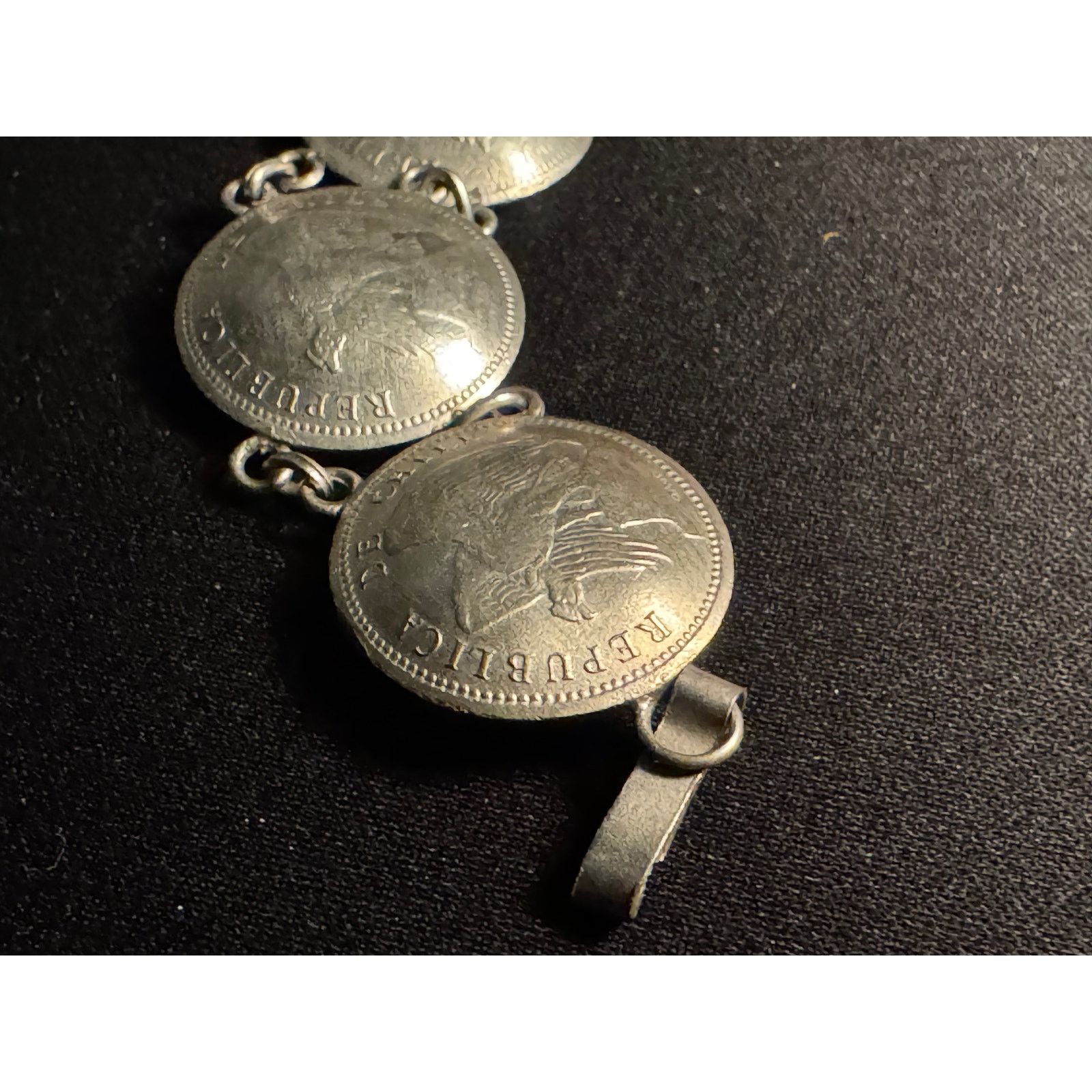 Other Chile 1930's Peso's 7.75in Bracelet Size ONE SIZE - 3 Thumbnail