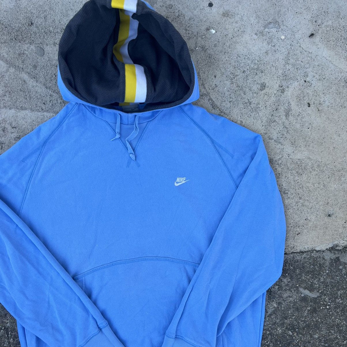 Nike × Vintage Nike Baby Blue Air Force Hoodie Swoosh Size US L / EU 52-54 / 3 - 3 Thumbnail