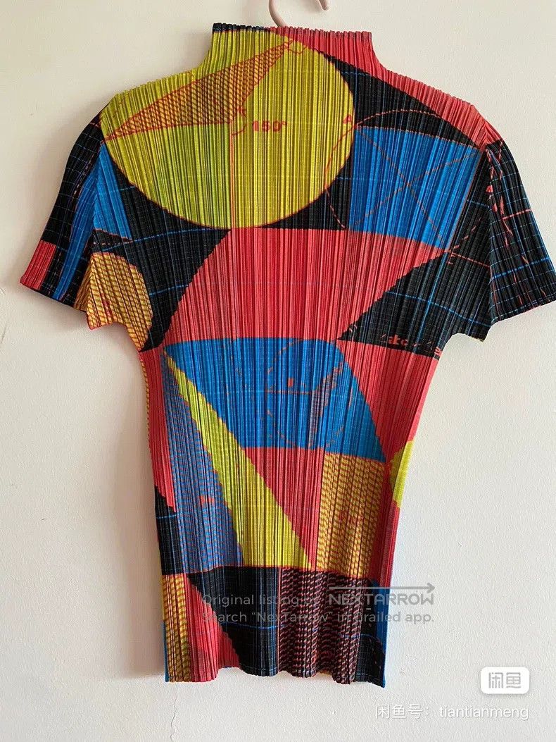 Issey Miyake Issey Miyake Geometric Pattern Top Size L / US 10 / IT 46 - 2 Thumbnail