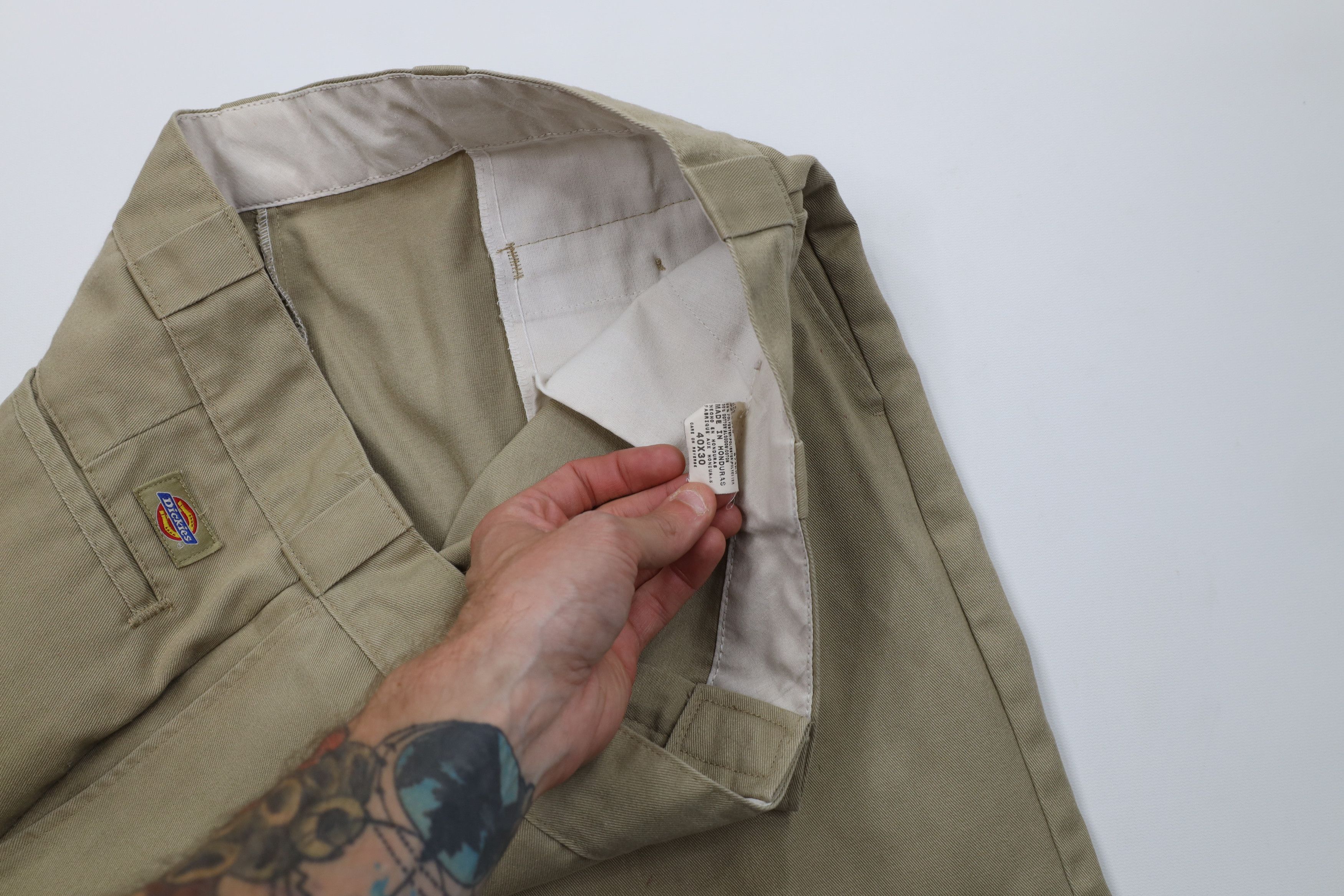 Dickies Vintage Y2K Dickies Spell Out Workwear Wide Leg Pants Beige Size US 40 / EU 56 - 9 Thumbnail