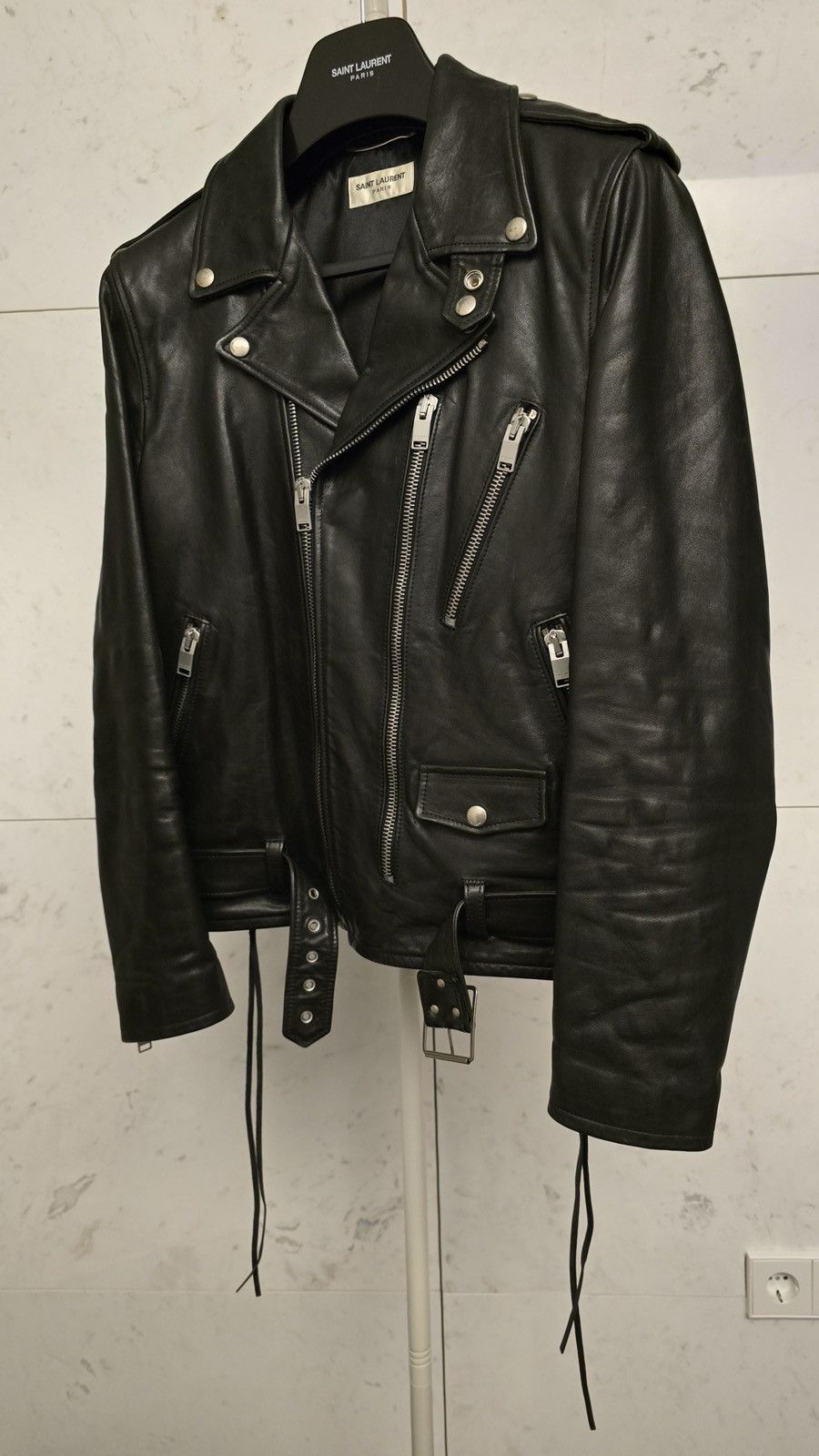 Saint Laurent Paris Saint Laurent 13FW L17 Oiled Calf Leather Jacket 50 w/ Tag Size US M / EU 48-50 / 2 - 1 Thumbnail