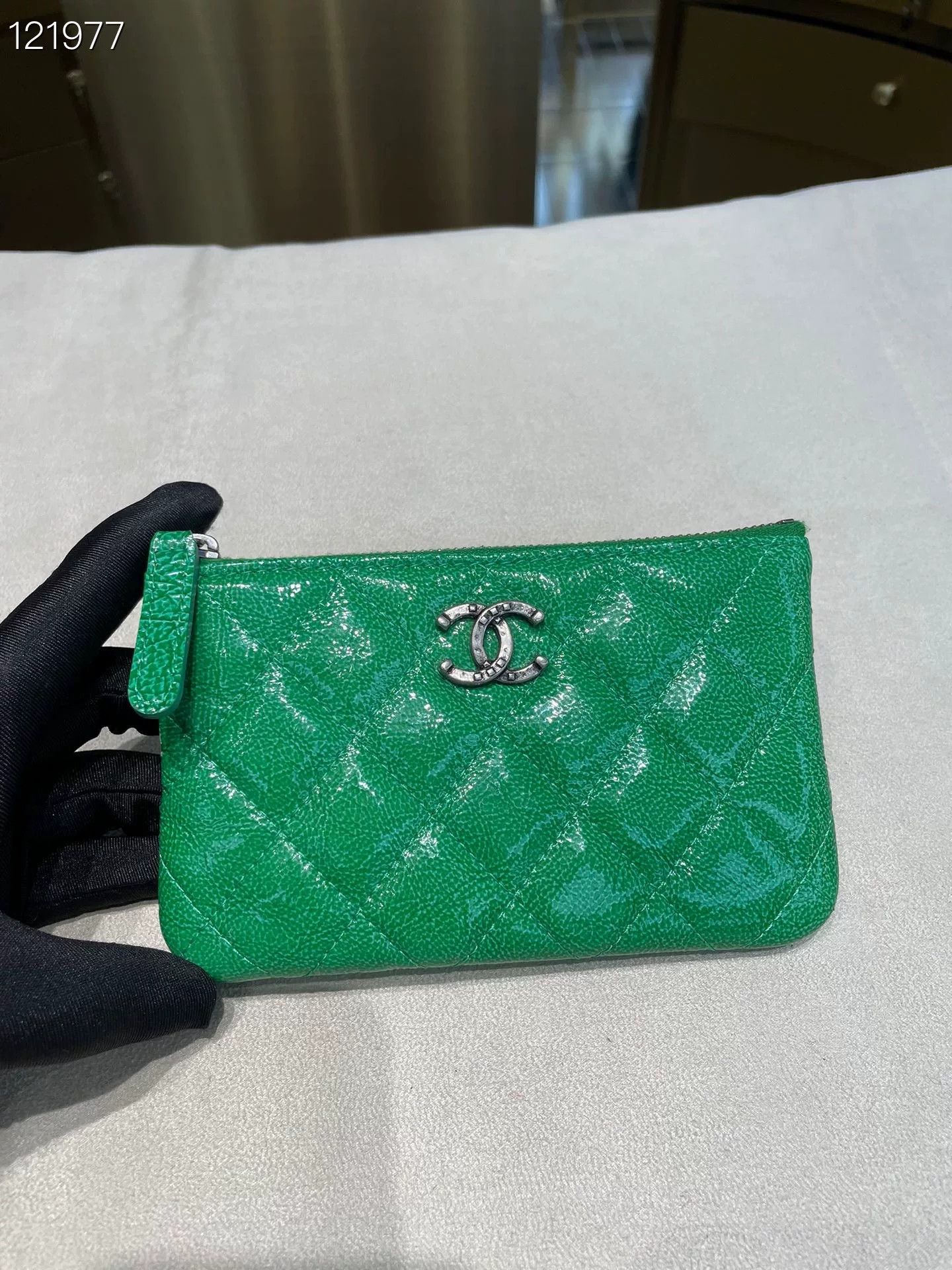Chanel Chanel Bamboo Green Coin Purse Size ONE SIZE - 1 Thumbnail