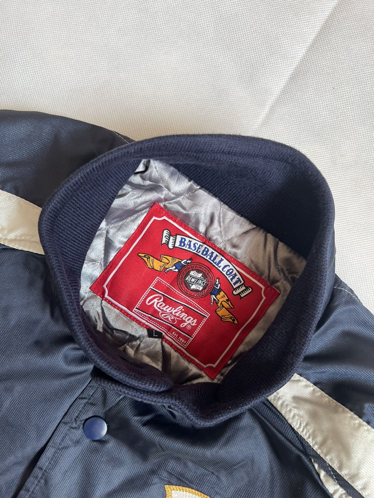Japanese Brand Rawlings Vintage Baseball Jacket AJC Size US L / EU 52-54 / 3 - 2 Thumbnail
