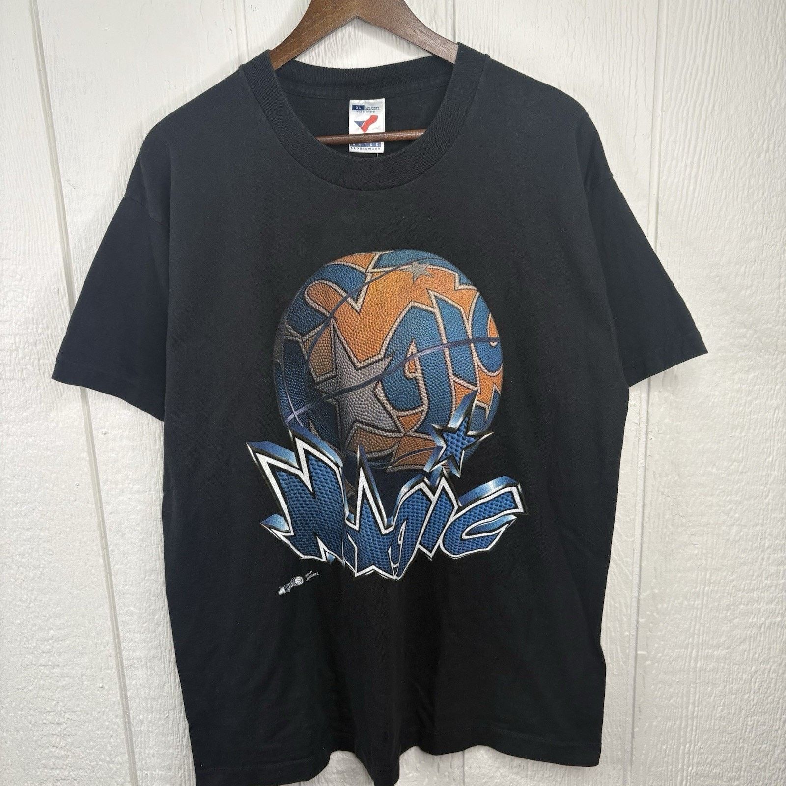 NBA Vintage 90’s NBA Orlando Magic Black Tee Size XL Size ONE SIZE - 1 Thumbnail