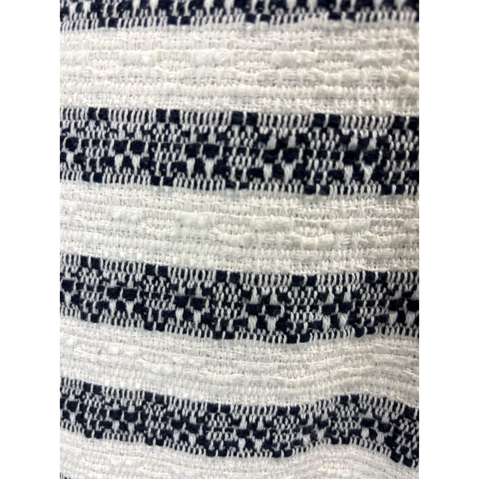 J.Crew J.Crew Dress Womens 8 A-line Sleeveless Short Tweed Stripe White Navy V-Neck Lined Zip Party Cocktail Business Size 30" / US 8 / IT 44 - 6 Thumbnail