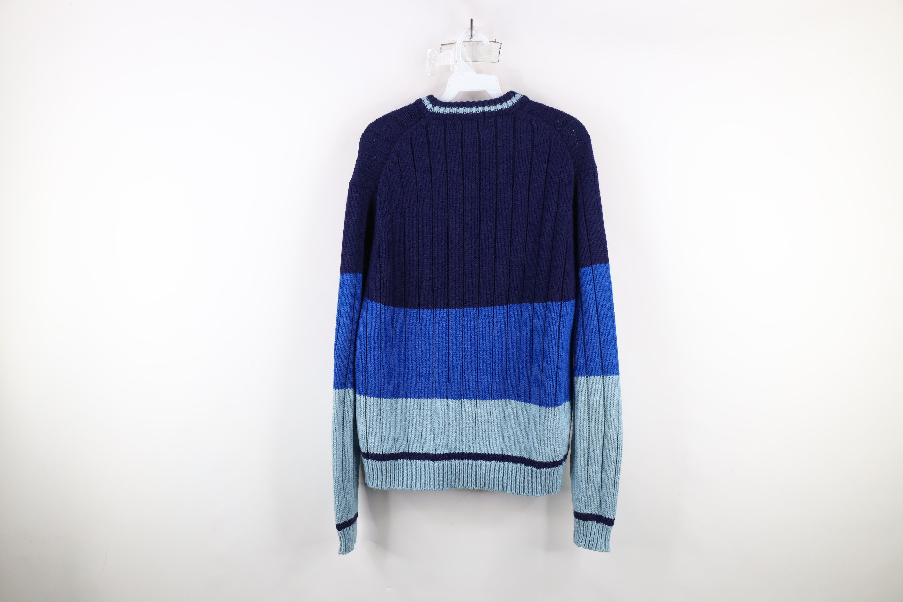 Vintage Vintage 70s Streetwear Block Ribbed Knit Crewneck Sweater Size XL / US 12-14 / IT 48-50 - 10 Thumbnail