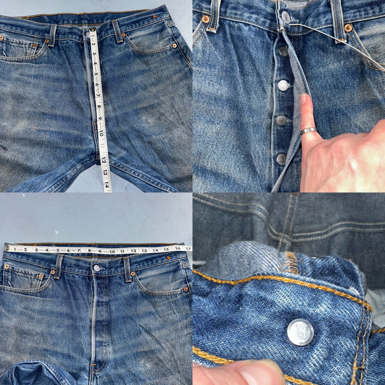 Levi's VINTAGE Levi's 501 Jeans Straight Men 36x30 Medium Blue Denim 90s 90s Mexico Y2K Classic Size US 36 / EU 52 - 8 Thumbnail