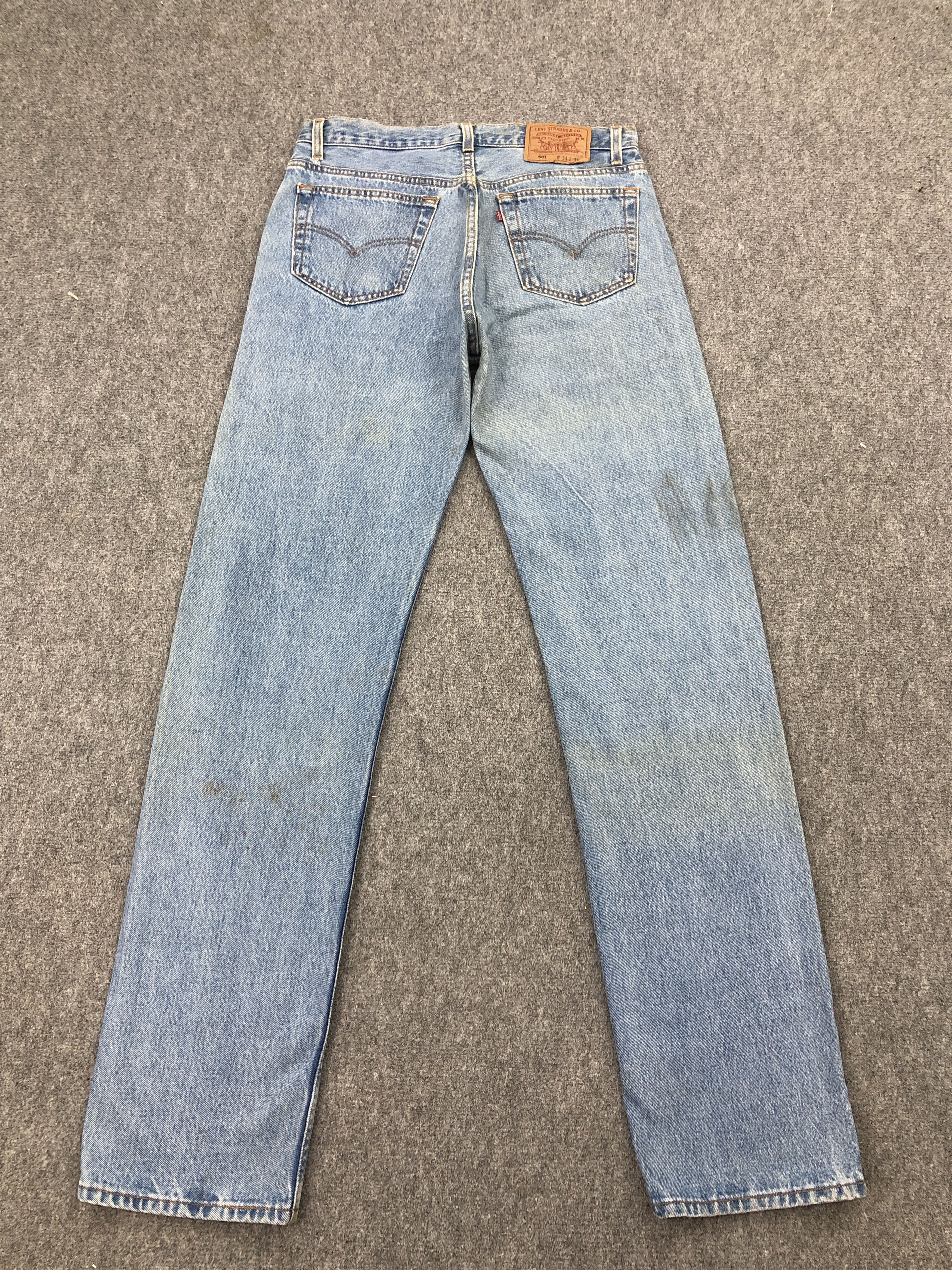 Levi's × Vintage Vintage 90s Levi's 501 Light Washed Jeans Size US 33 - 2 Thumbnail