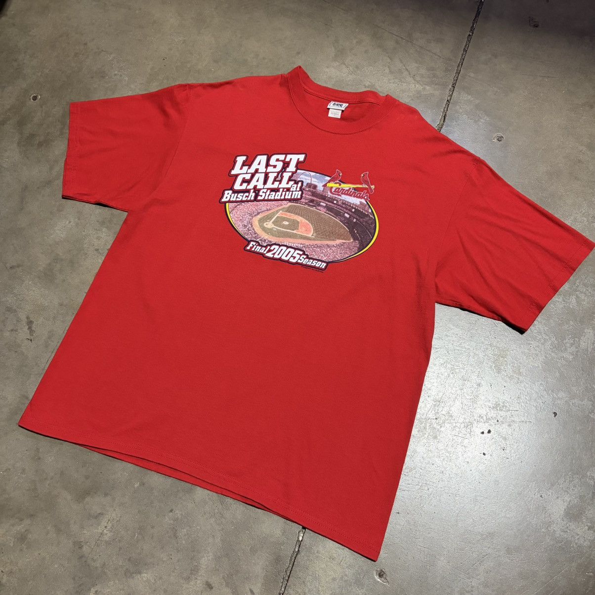 MLB Vintage Lee Sport St Louis Cardinals T shirt Busch MLB 2005 Size US XXL / EU 58 / 5 - 3 Thumbnail