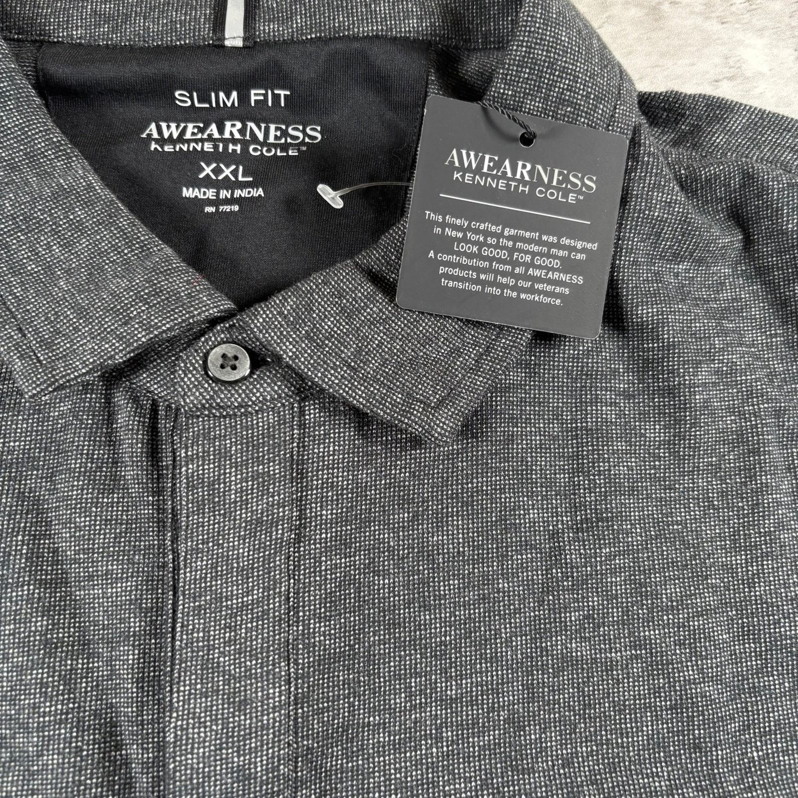 Kenneth Cole Dark grey polo Size US XXL / EU 58 / 5 - 2 Thumbnail